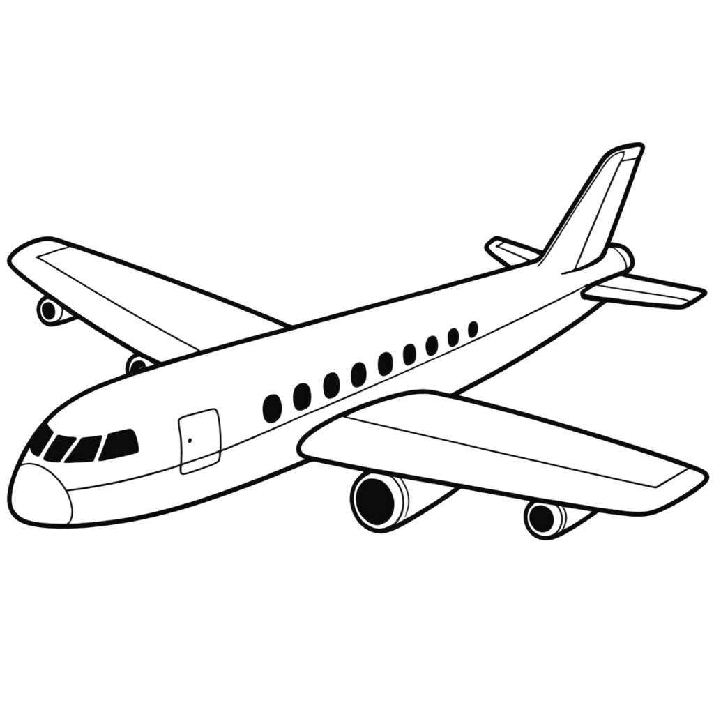 Flugzeug Ausmalbild