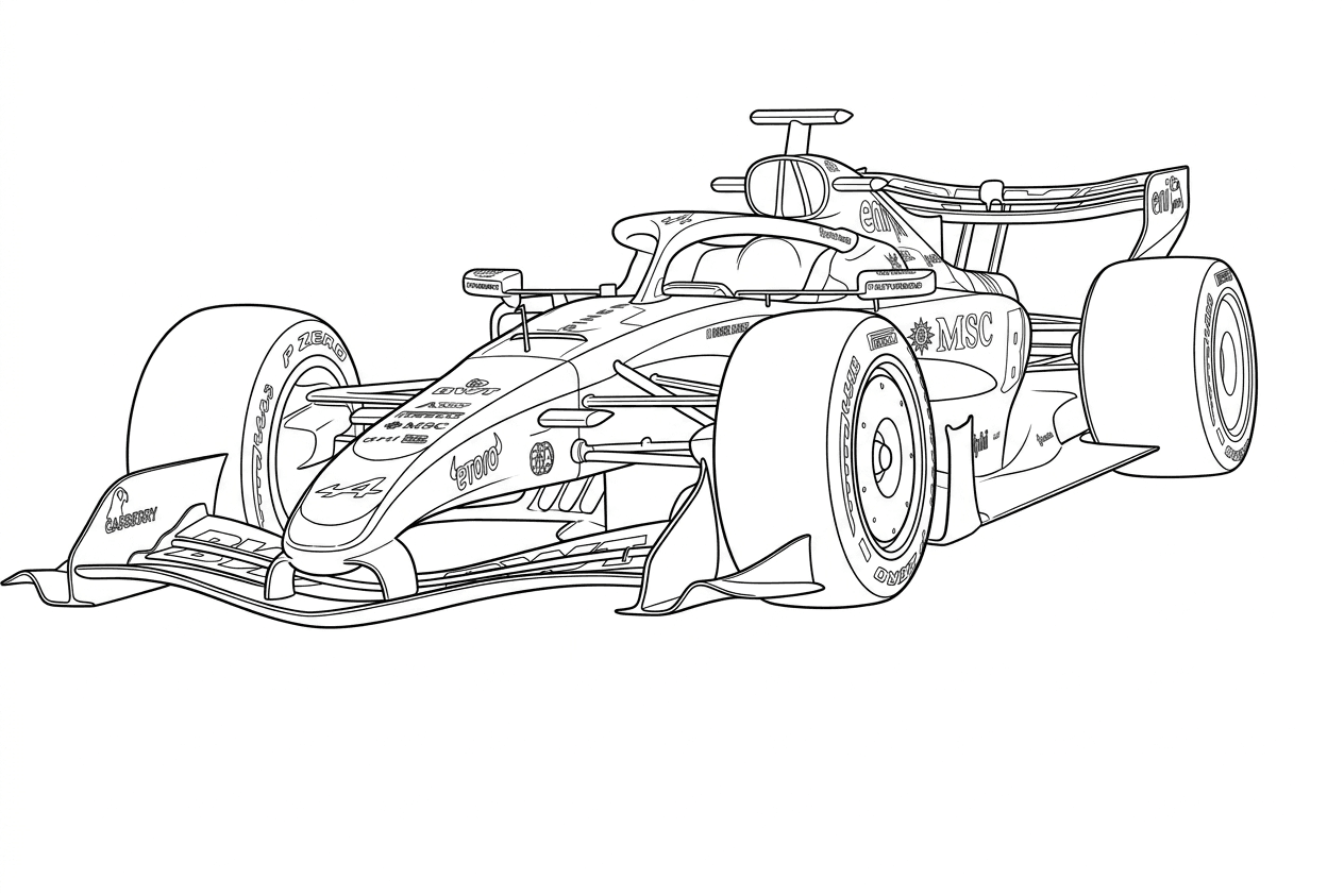 Formel 1 Alpine A526 Ausmalbild