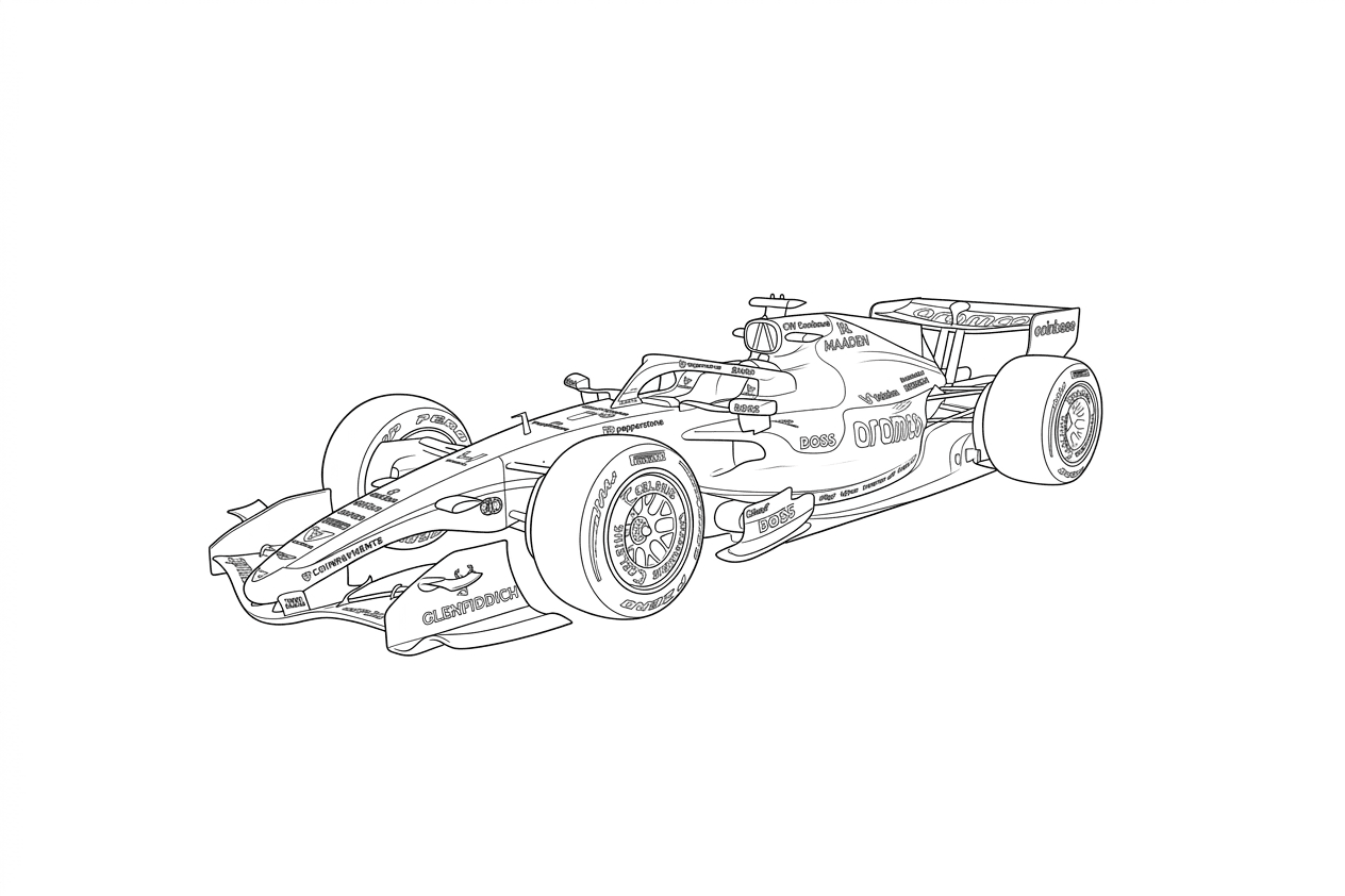 Formel 1 Aston Martin AMR26 Ausmalbild