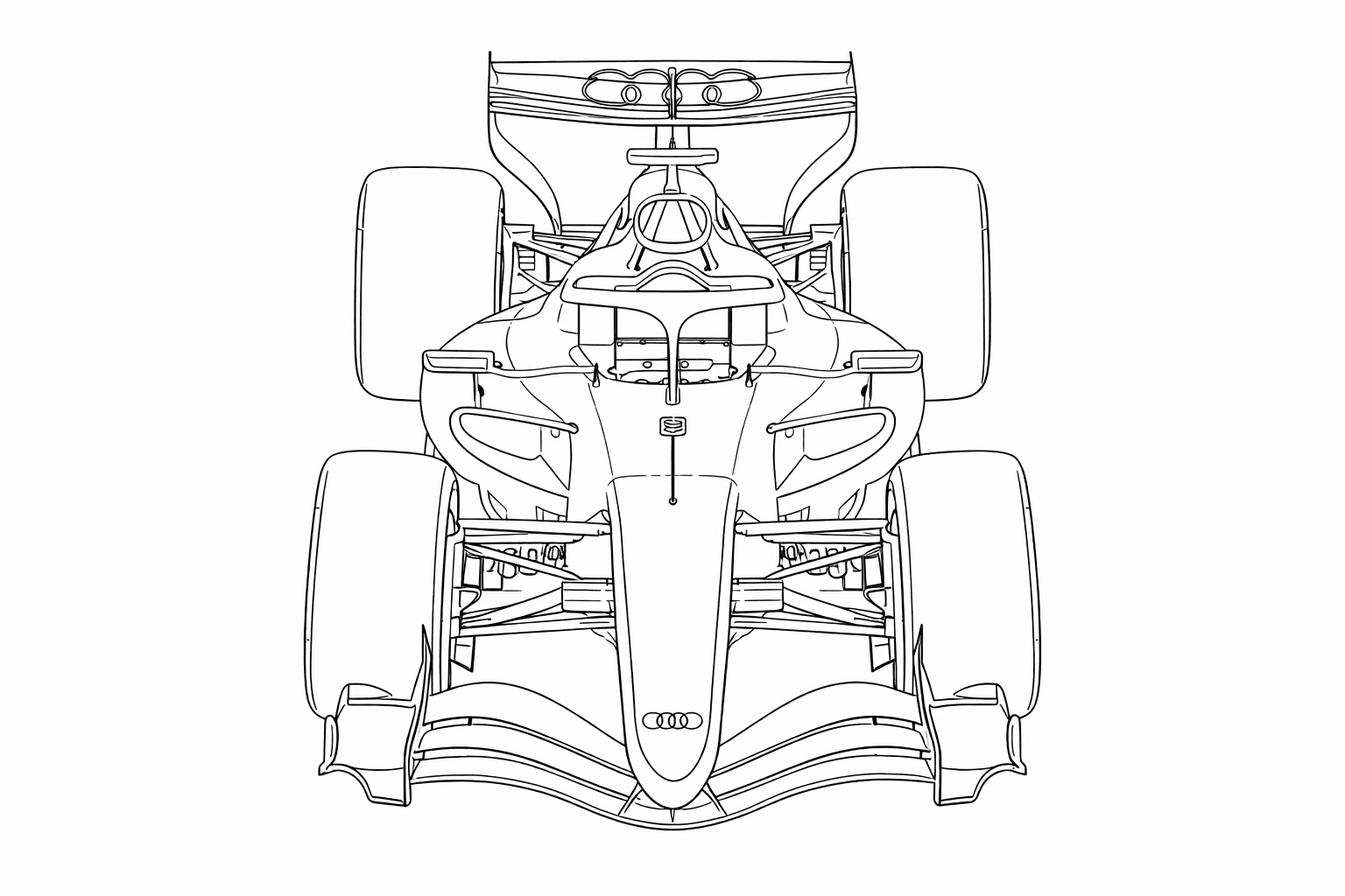 Formel 1 Audi R26 Ausmalbild