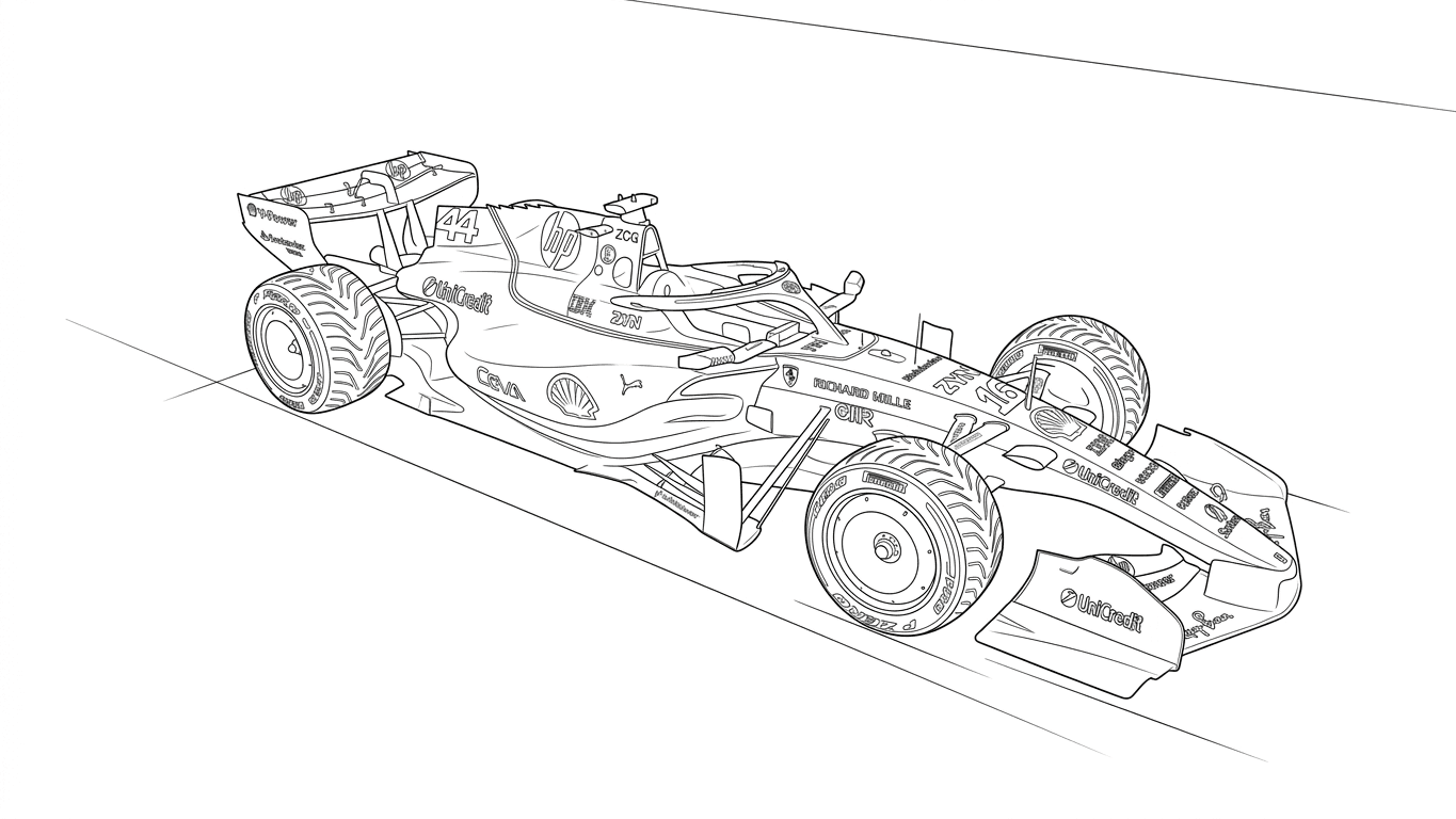 Formel 1 Ferrari S26 Ausmalbild