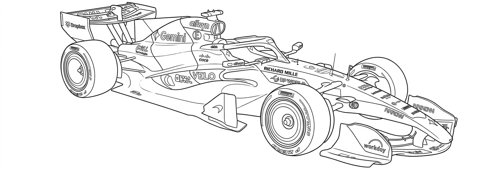 Formel 1 McLaren MCL40 Ausmalbild