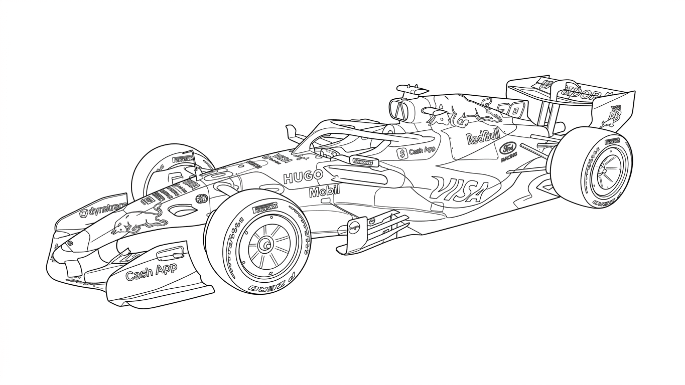 Formel 1 Racing Bulls VCARB03 Ausmalbild