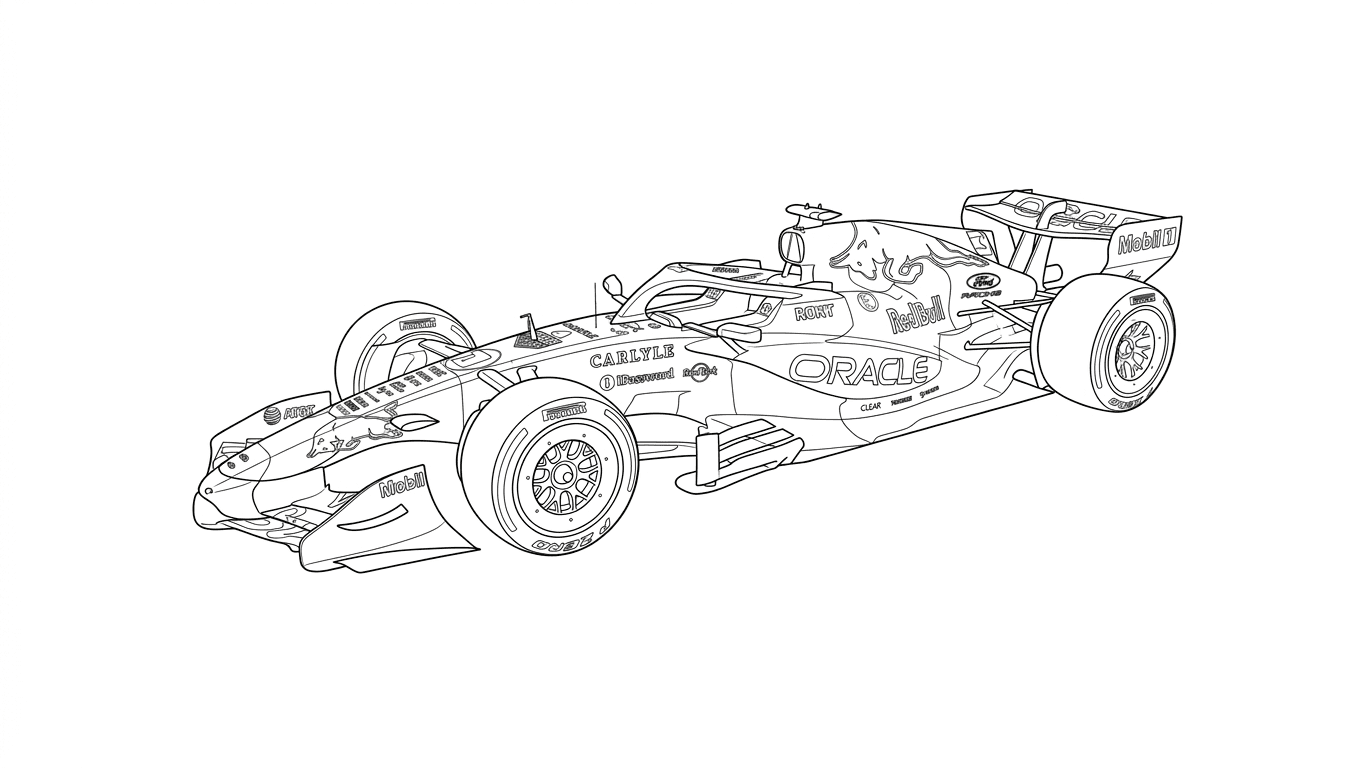 Formel 1 Red Bull RB22 Ausmalbild