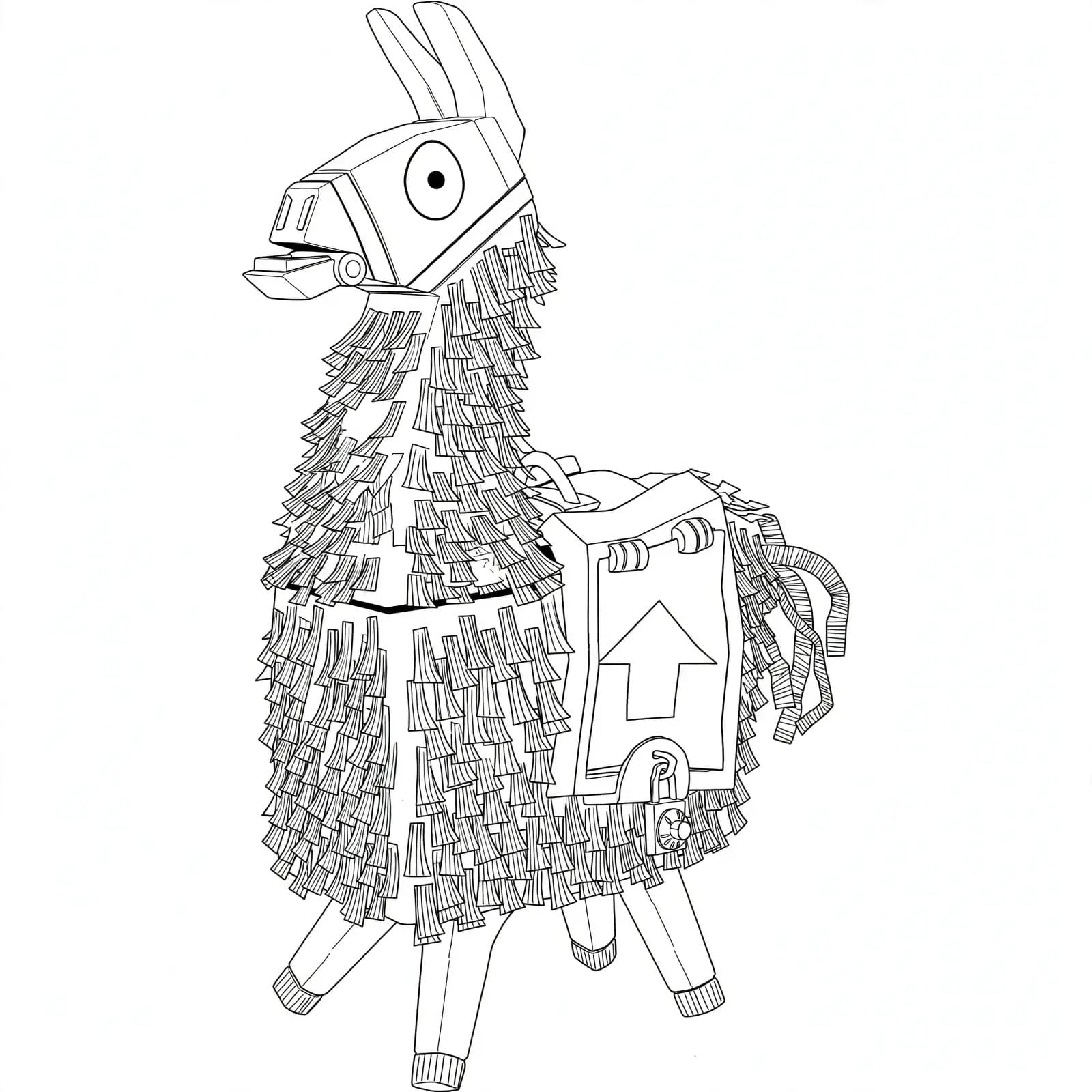 Fortnite Beute-Lama als kostenloses Ausmalbild