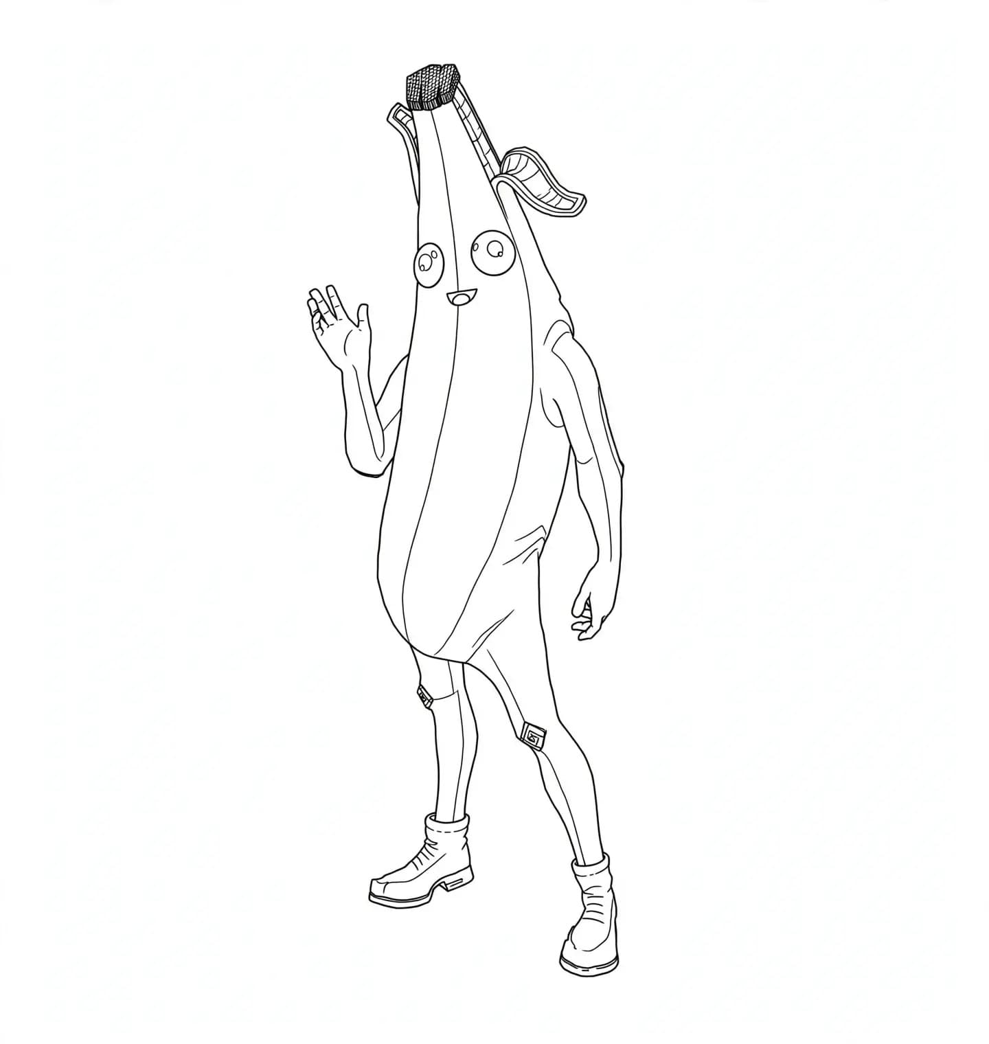 Fortnite Peely Bananen-Skin zum Ausmalen