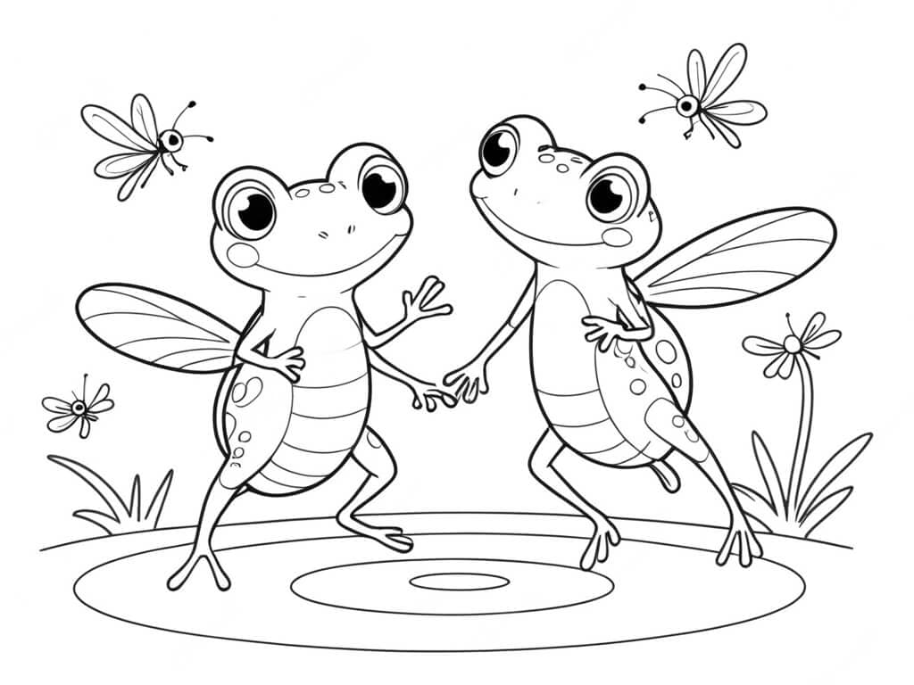 Feen Frosch Ausmalbild