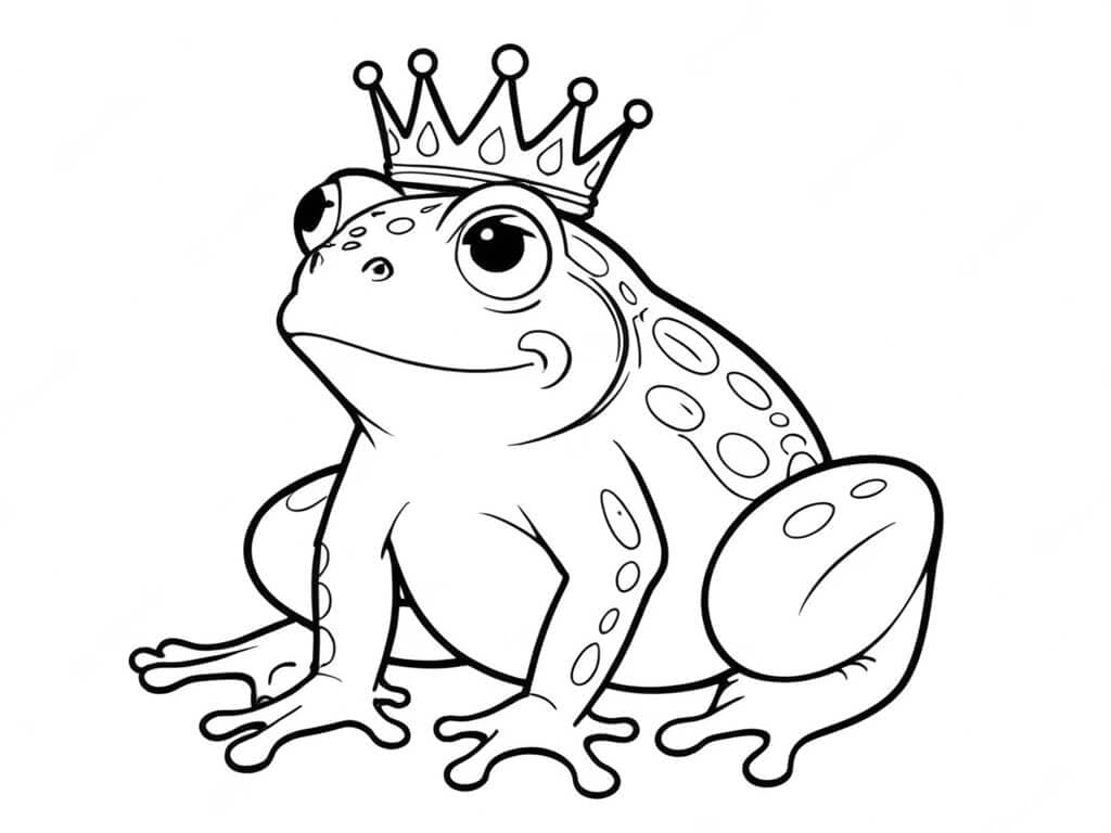 Frosch König Ausmalbild