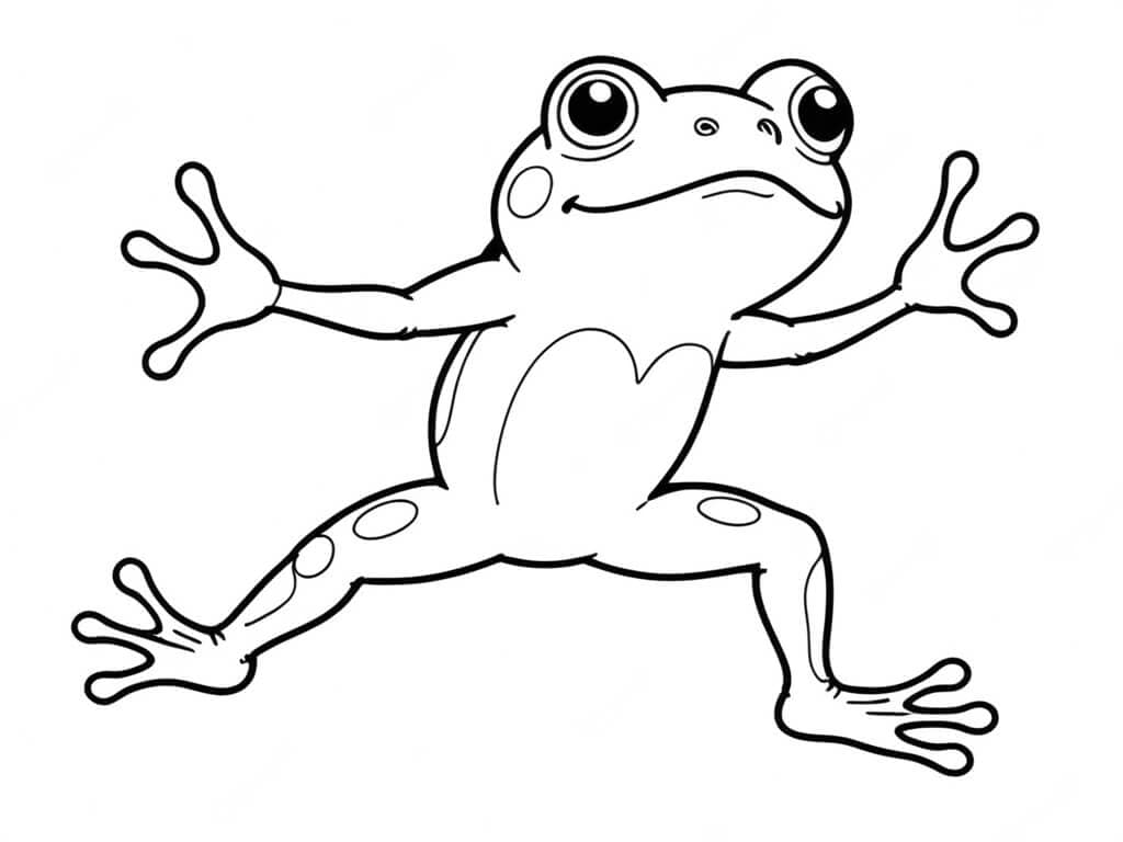 Springender Frosch Ausmalbild