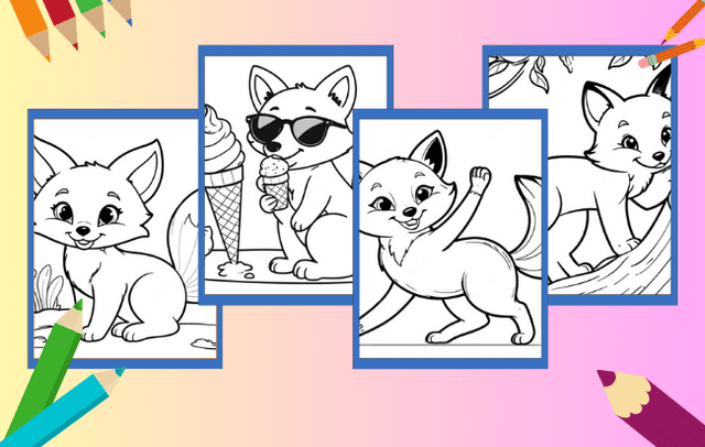 Fuchs Ausmalbilder
