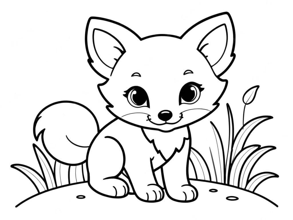Niedlicher Fuchs Ausmalbild