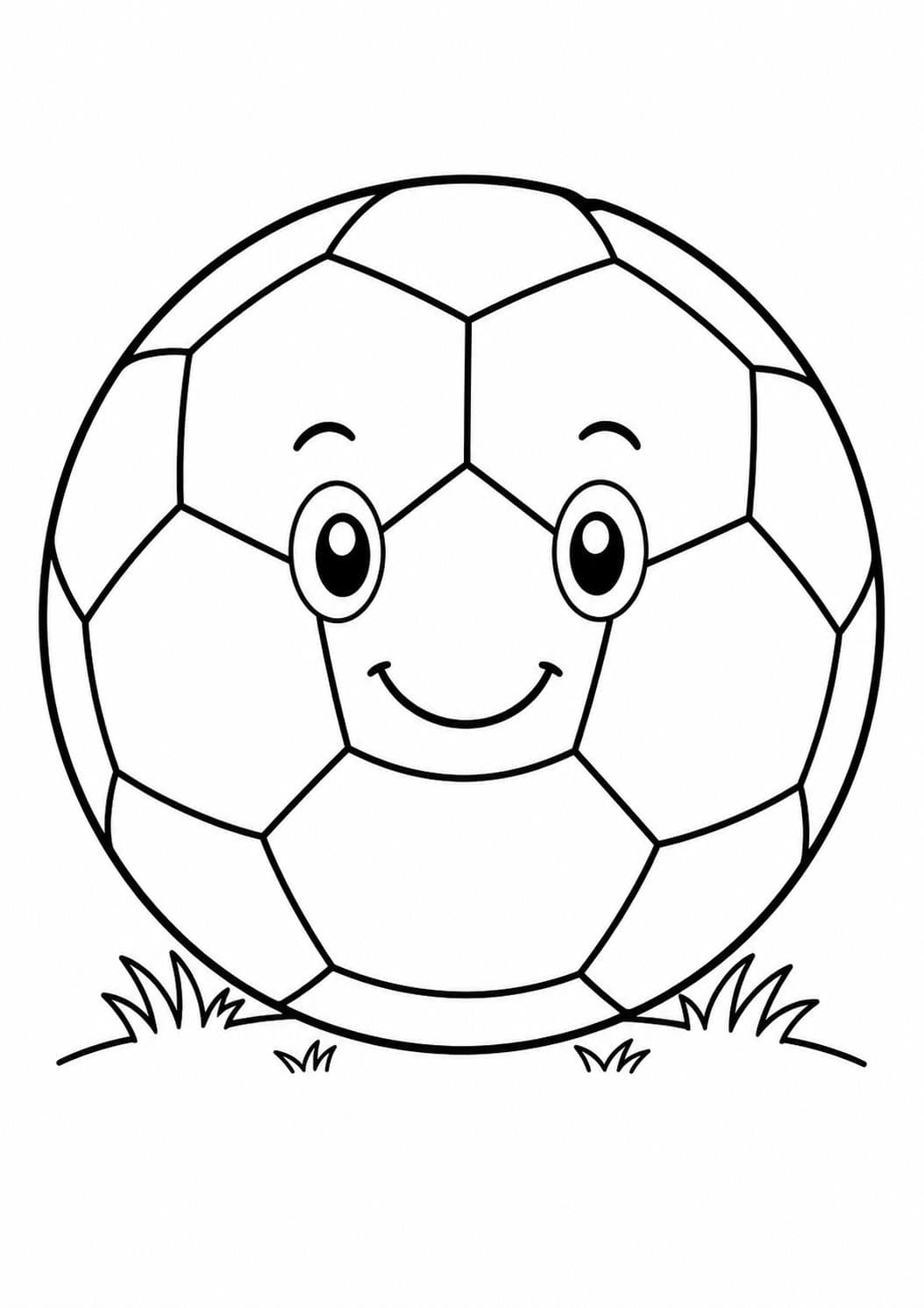 Einfacher Fußball Ausmalbild