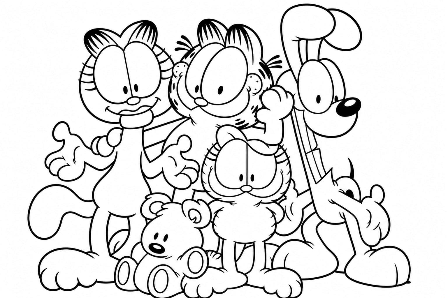 Garfield Figuren Ausmalbild