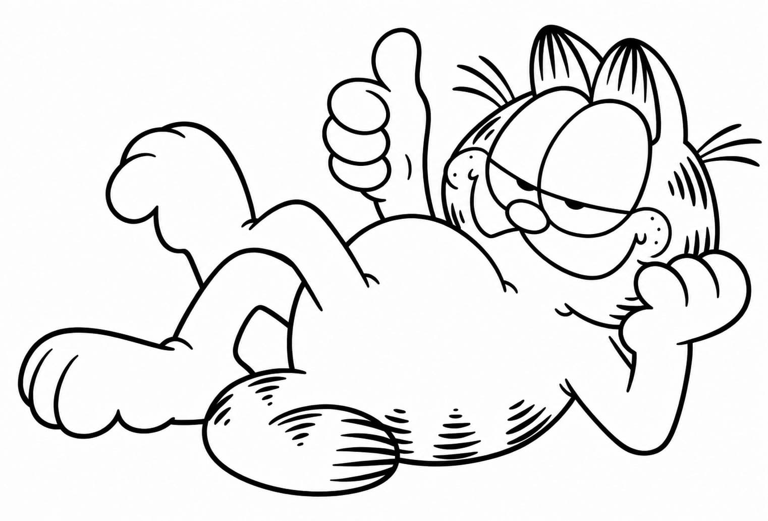 Garfield Zeichnung Ausmalbild