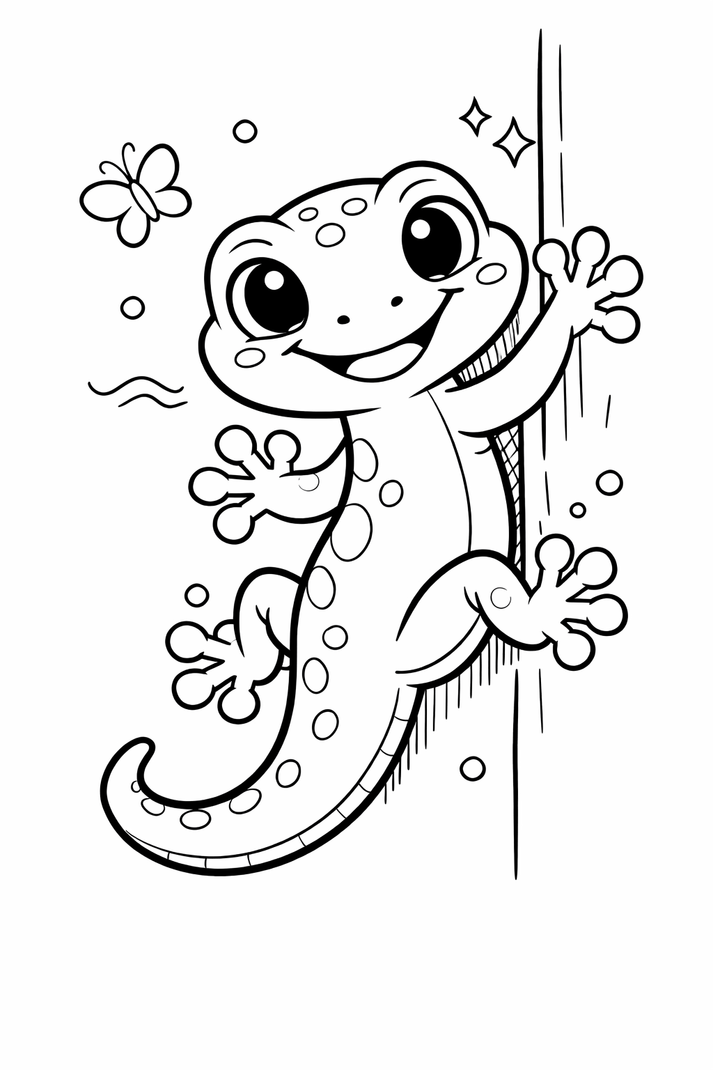 Gecko für Kinder Ausmalbild