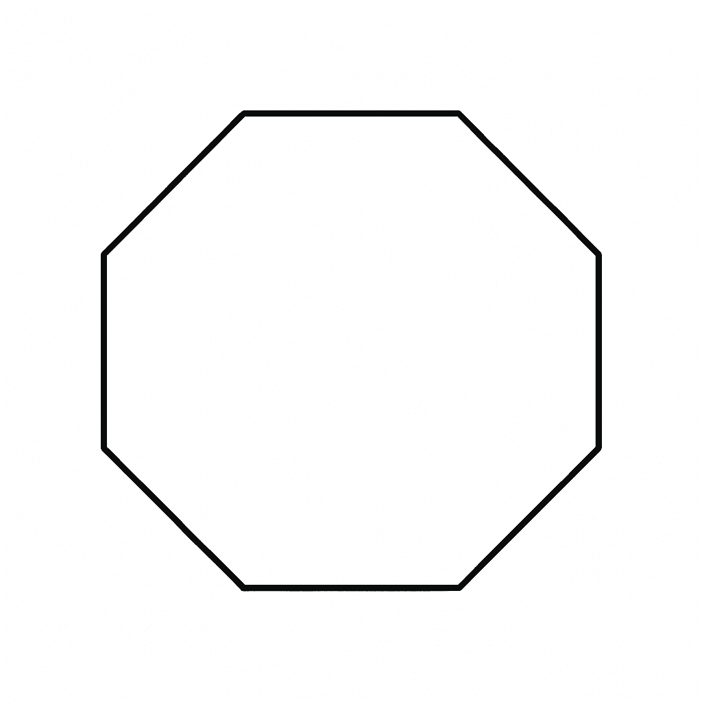 Achteck zum Ausmalen