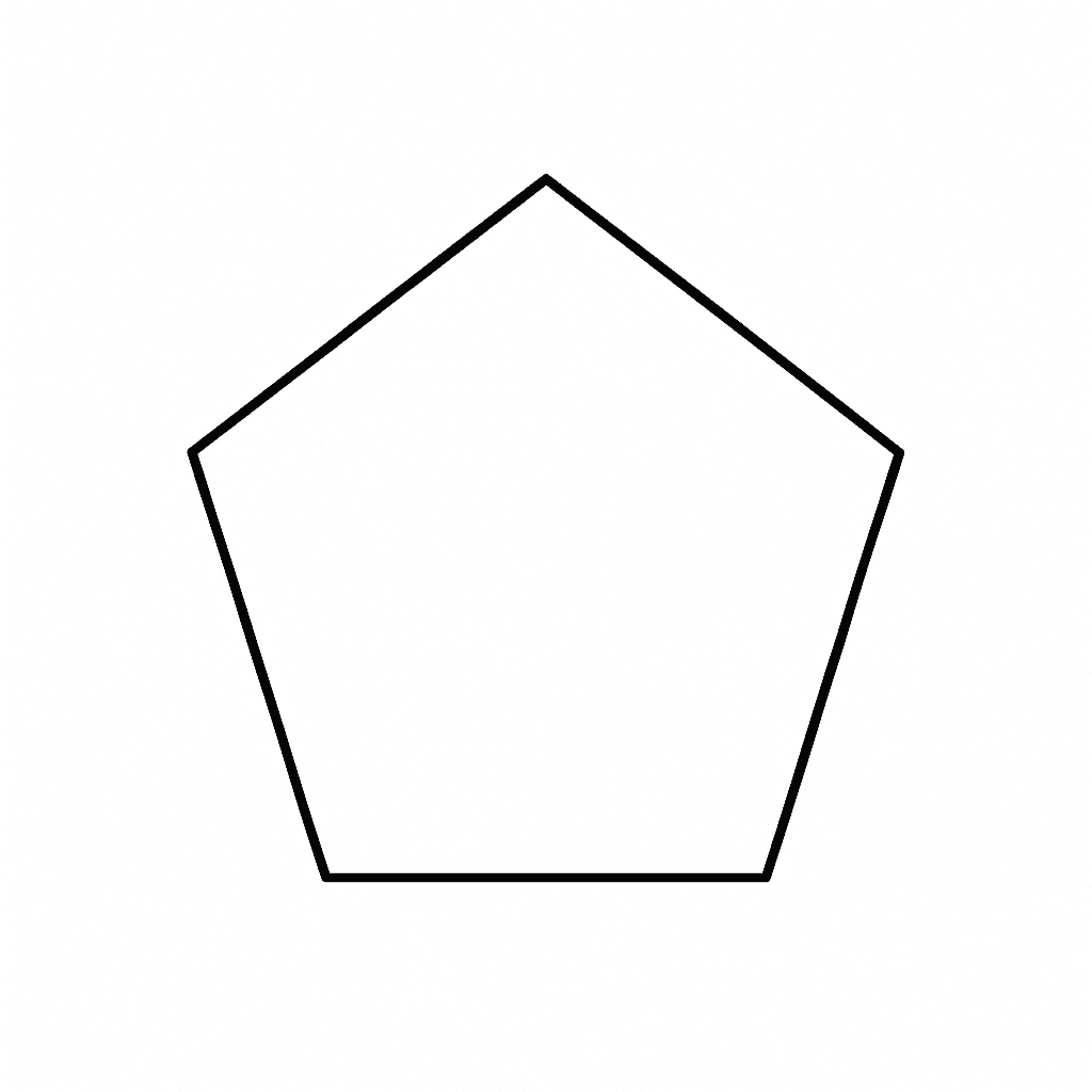 Fünfeck zum Ausmalen