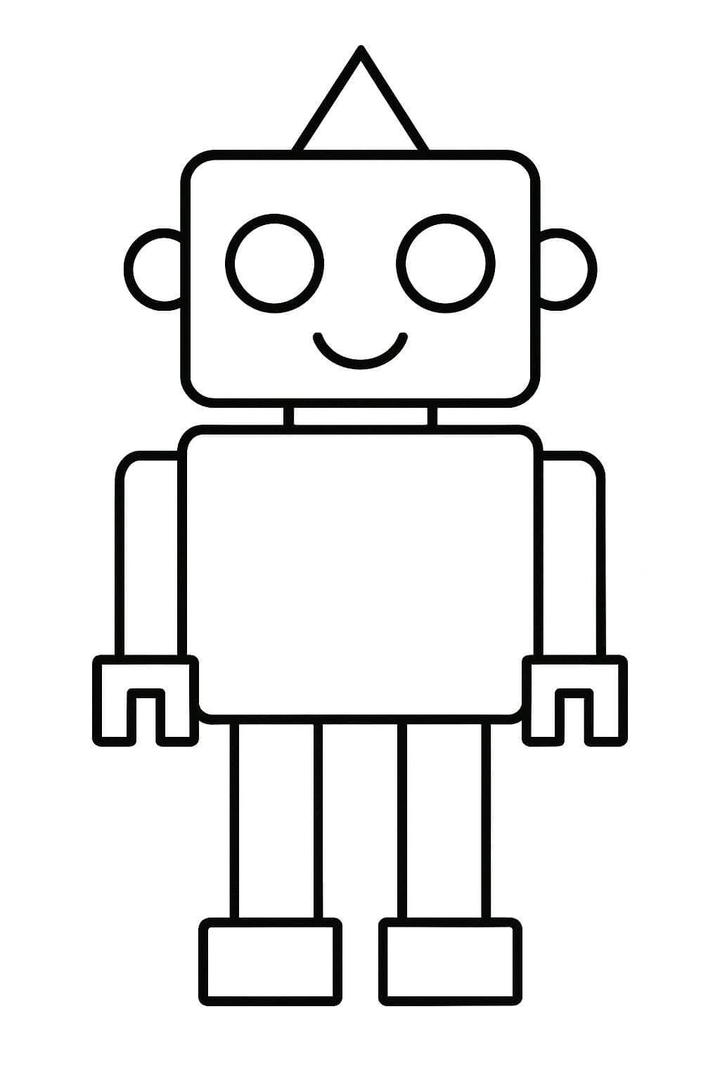 Geometrischer Roboter zum Ausmalen