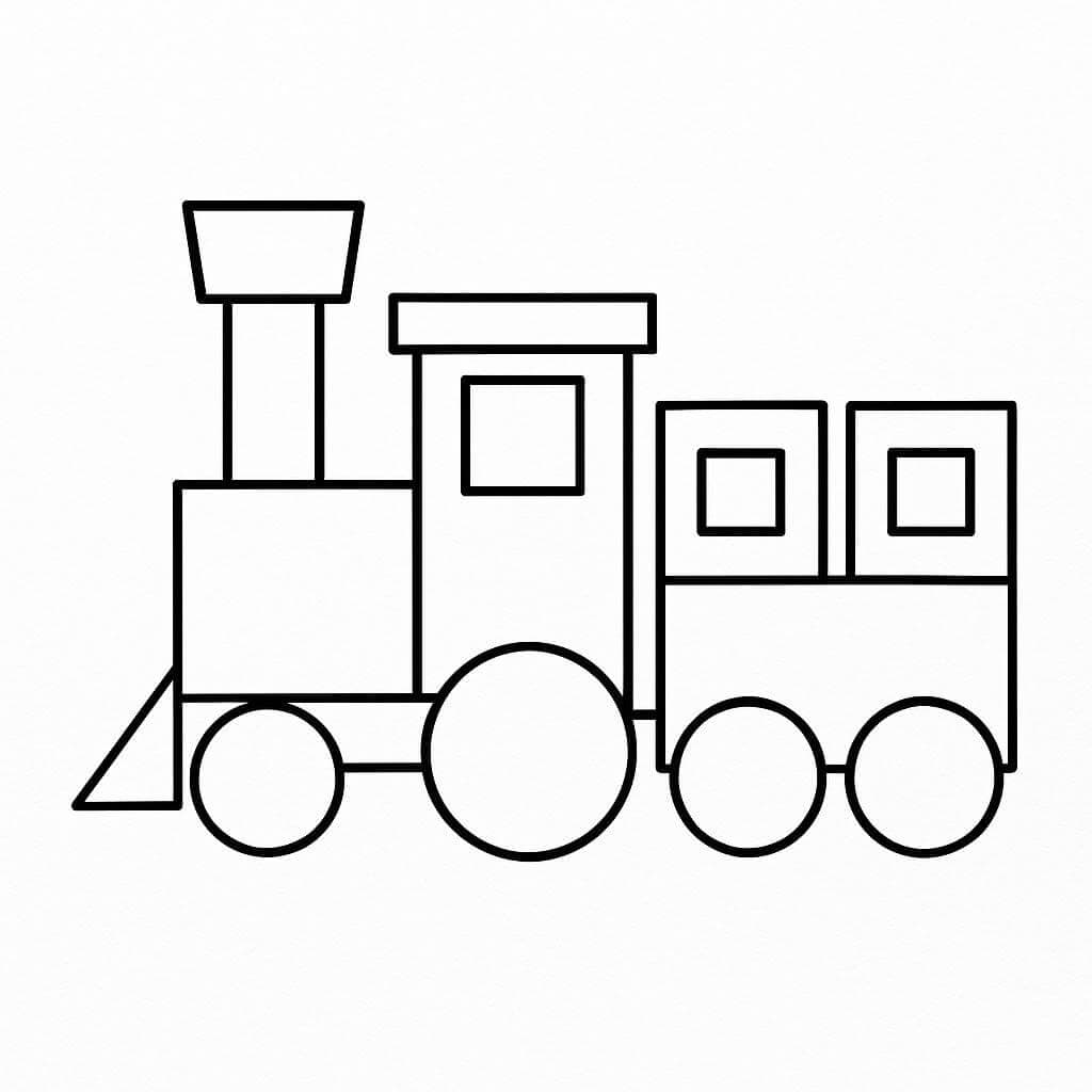 Geometrischer Zug 2 zum Ausmalen