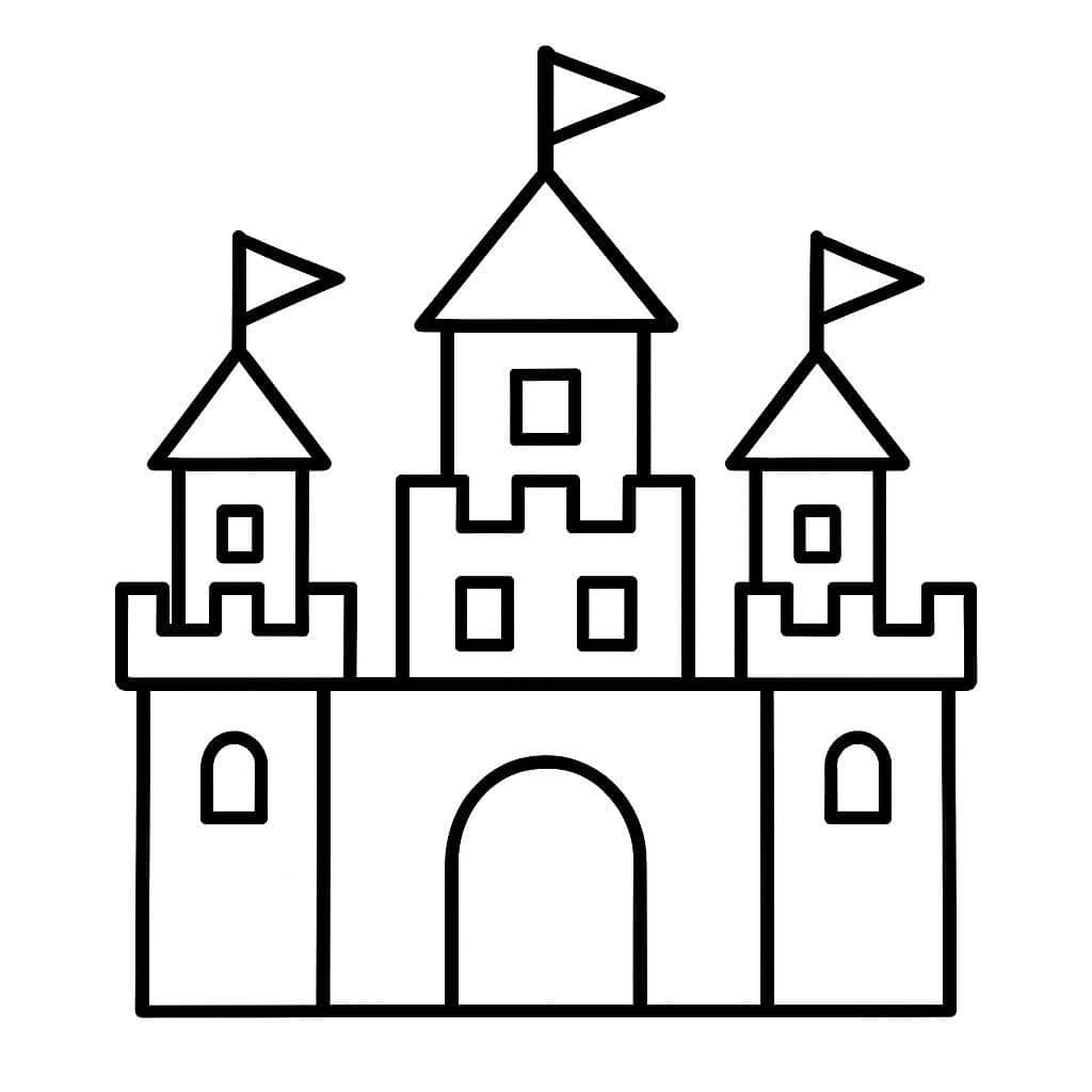 Geometrisches Schloss zum Ausmalen