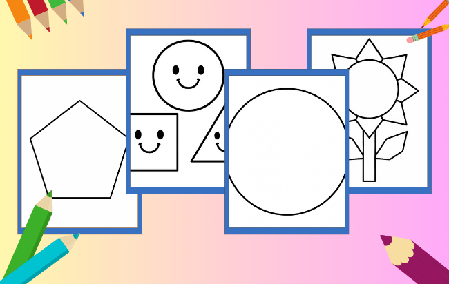 Geometrische Formen Ausmalbilder