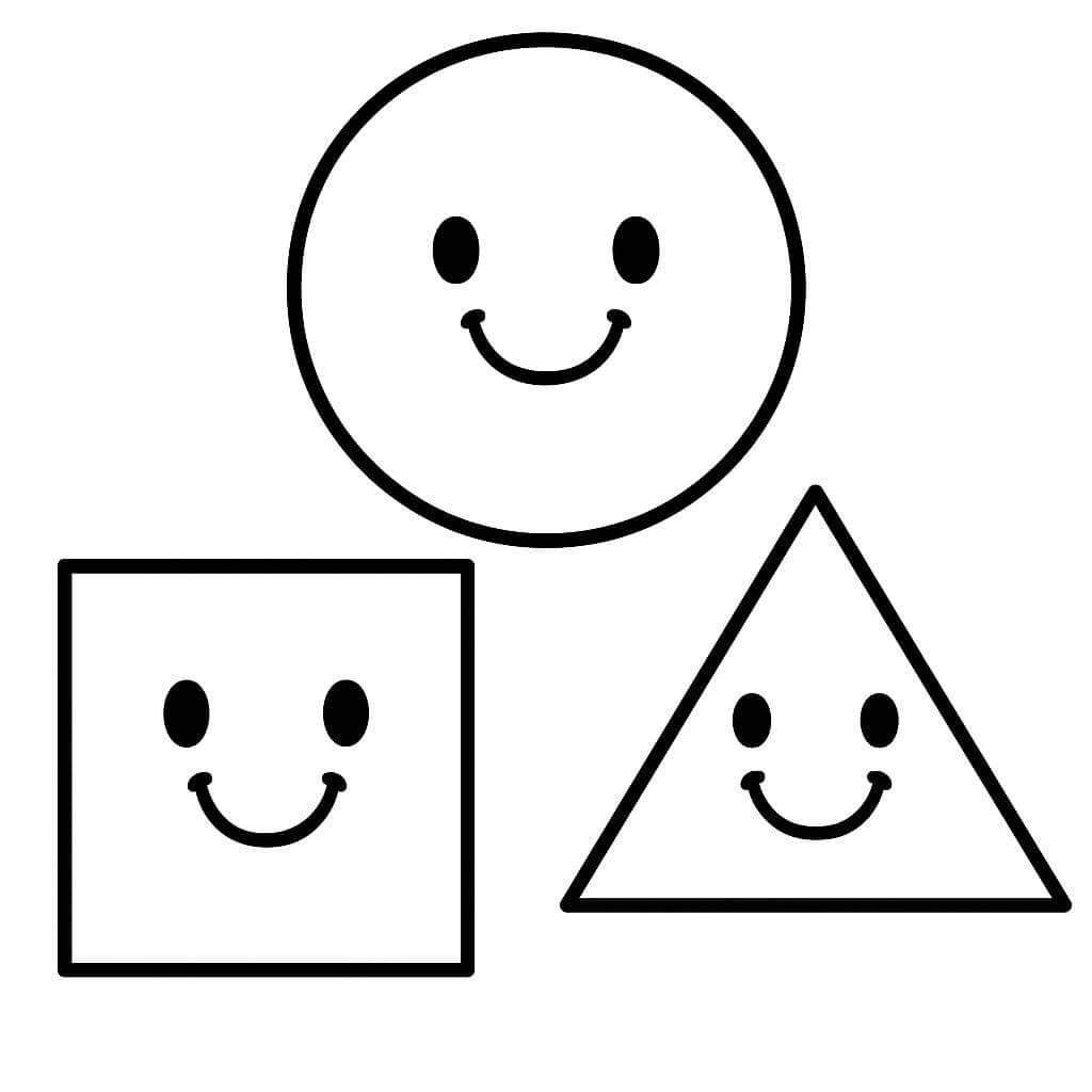 Lachende Grundformen 2 zum Ausmalen