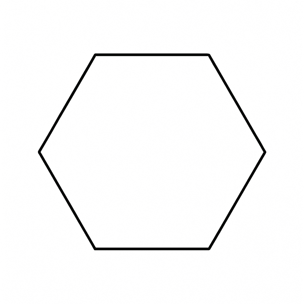 Sechseck zum Ausmalen