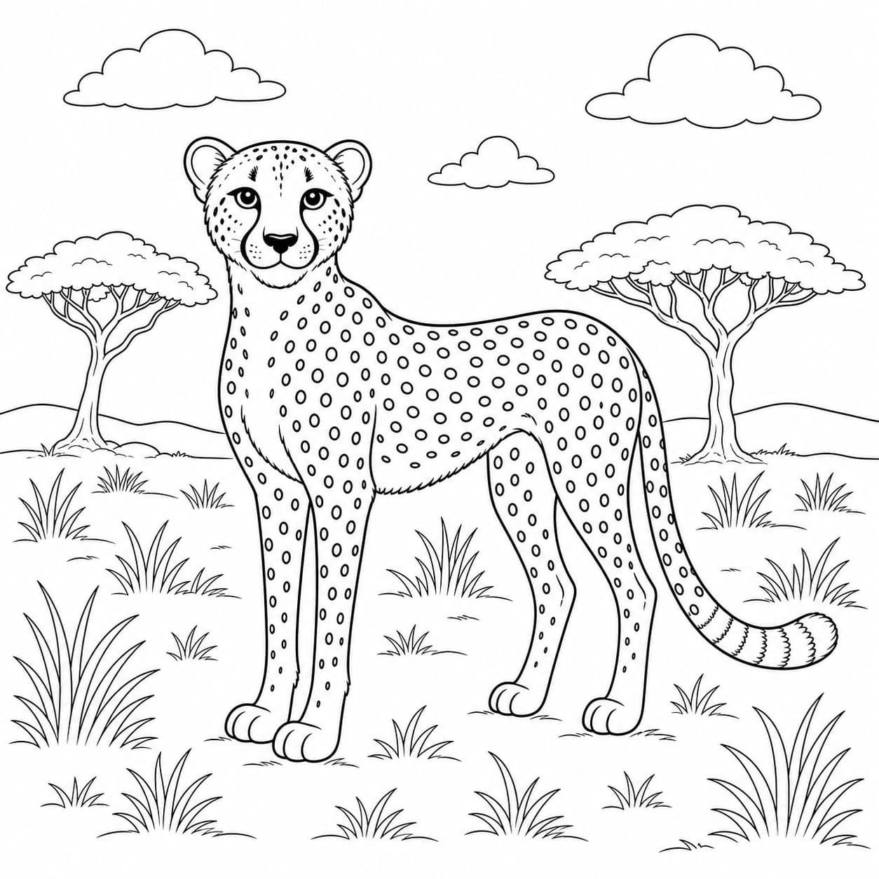 Gepard Ausmalbild