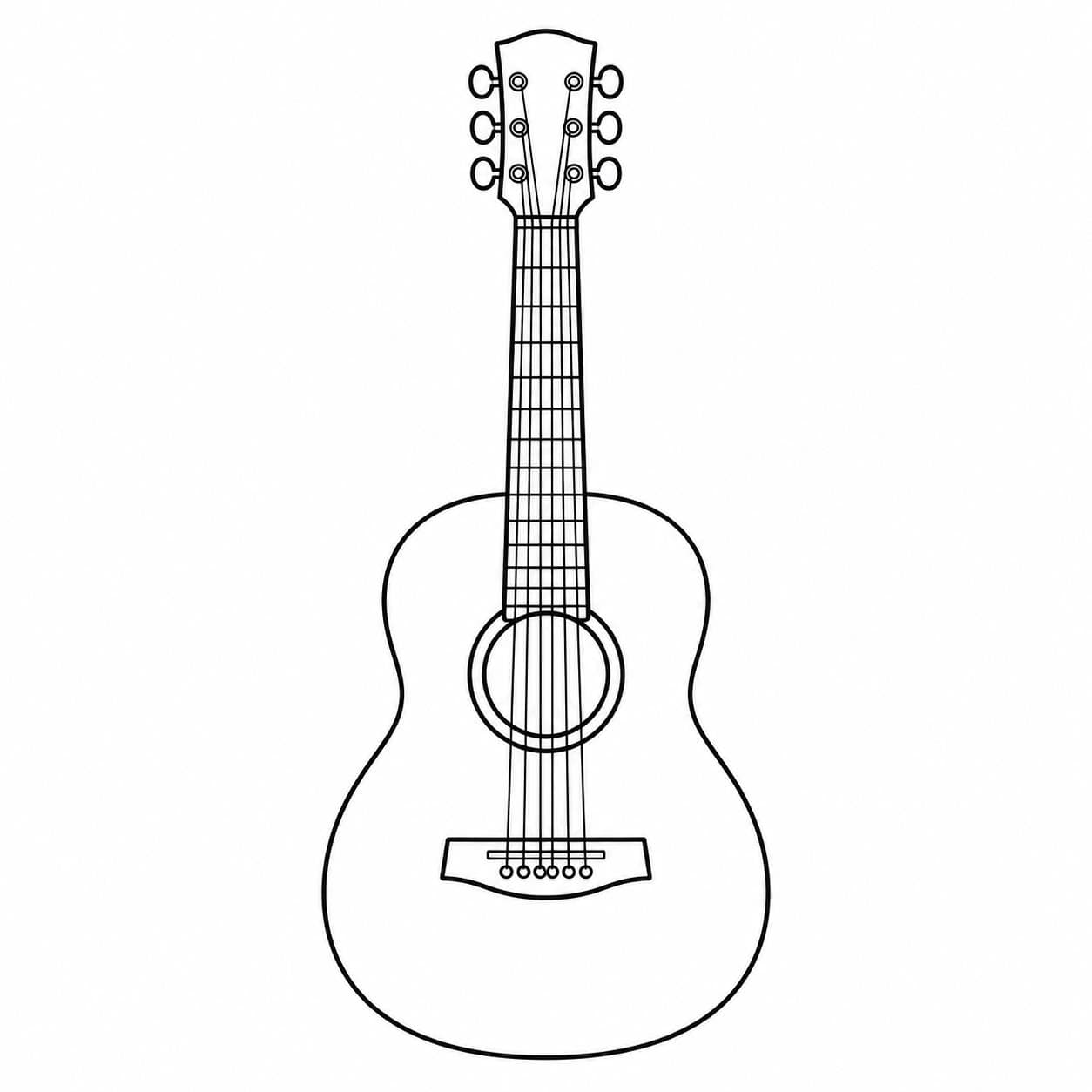 Gitarre Ausmalbild