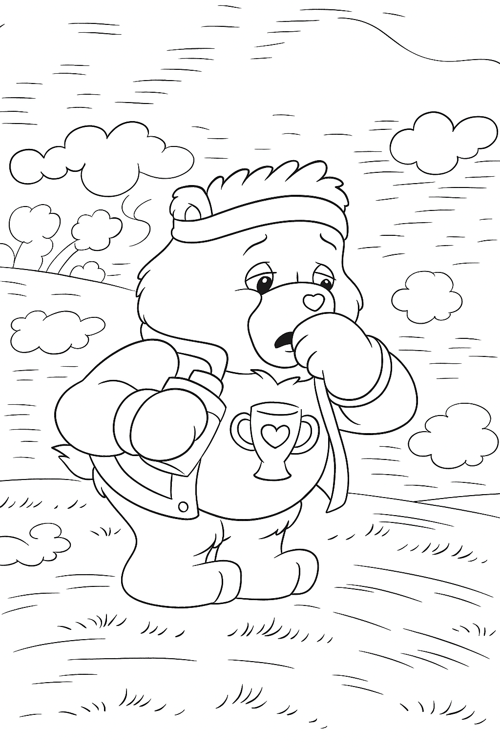 Champion-Glücksbärchi Ausmalbild