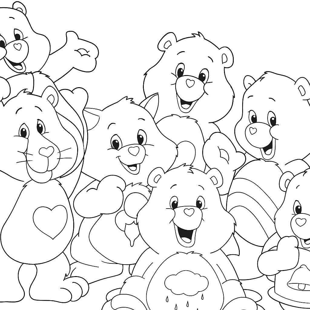 Glücksbärchis Ausmalbild