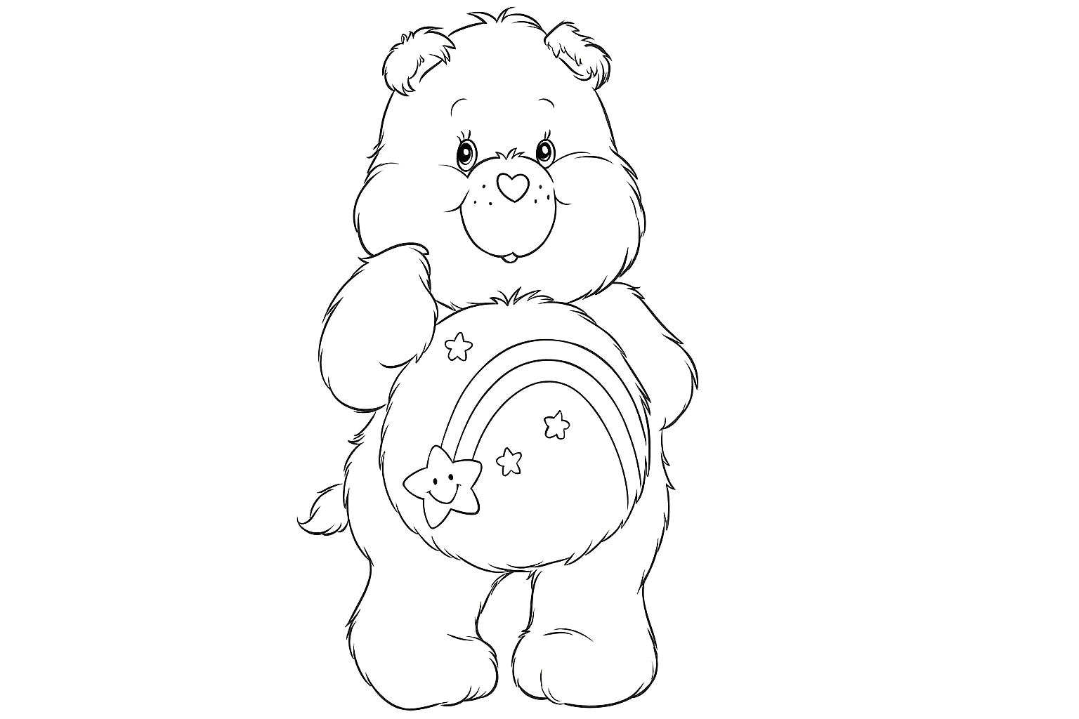 Wünsche Glücksbärchi Ausmalbild