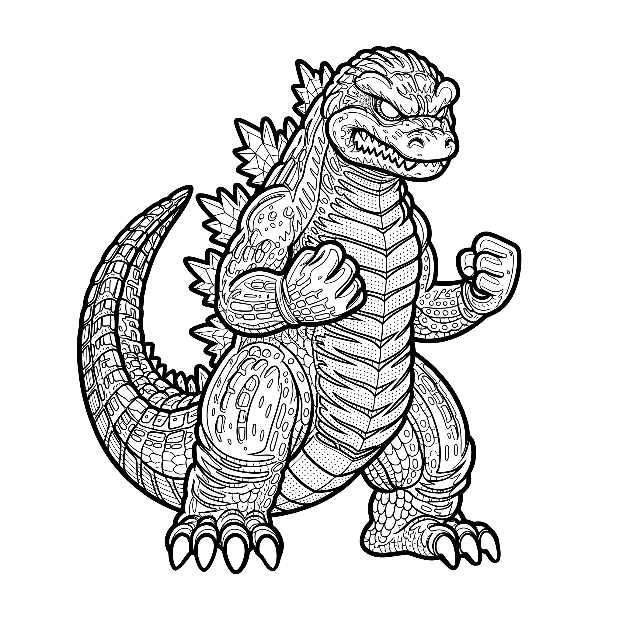 Godzilla Zeichnung Ausmalbild