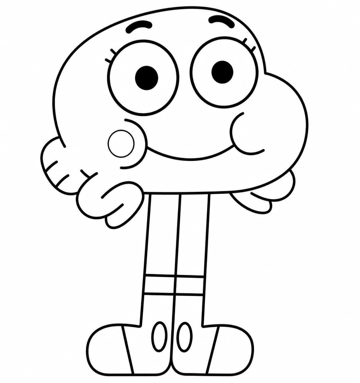 Darwin aus Gumball Ausmalbild