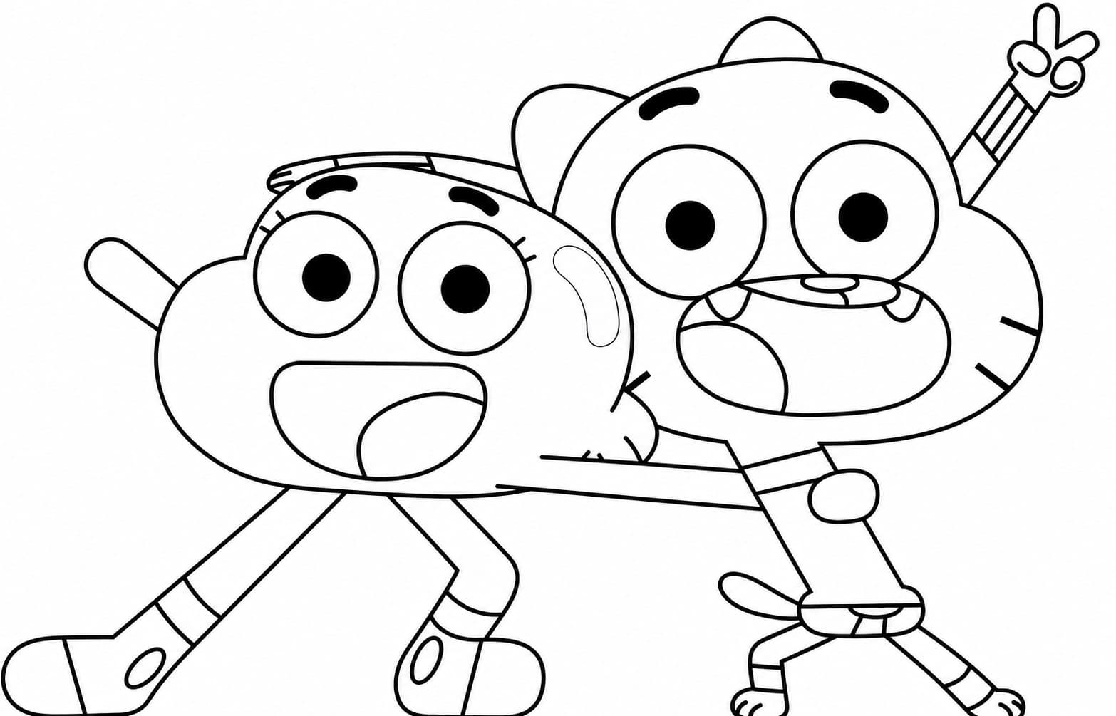 Gumball und Darwin Ausmalbild