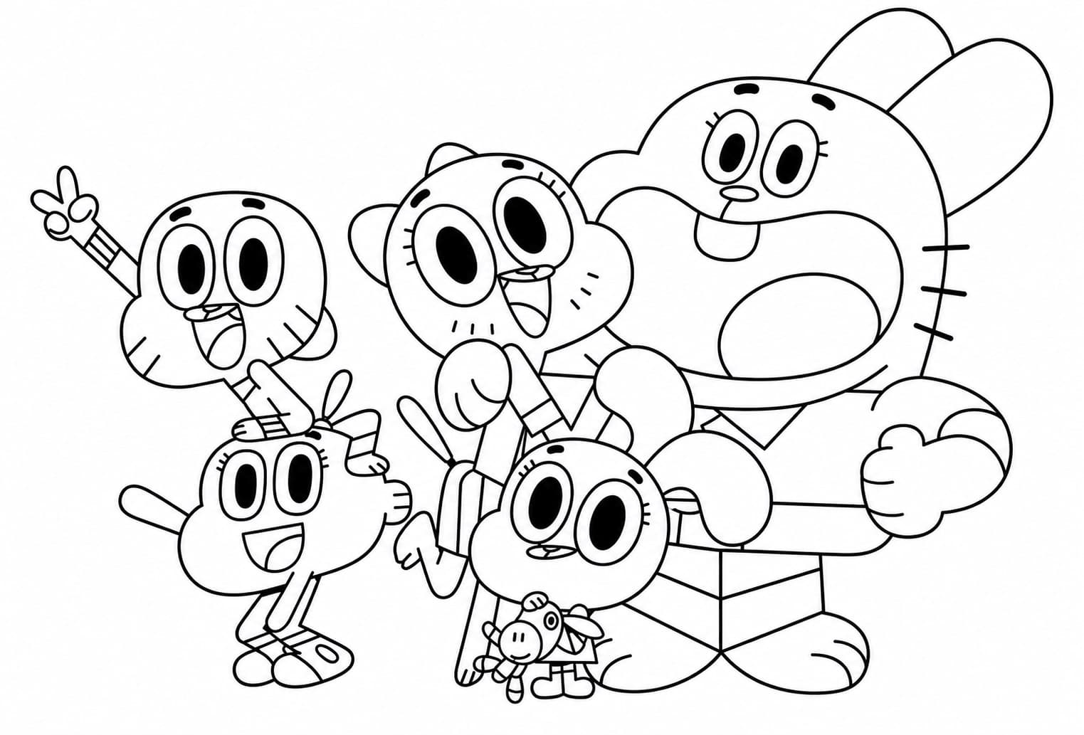 Gumball Zeichnung Ausmalbild