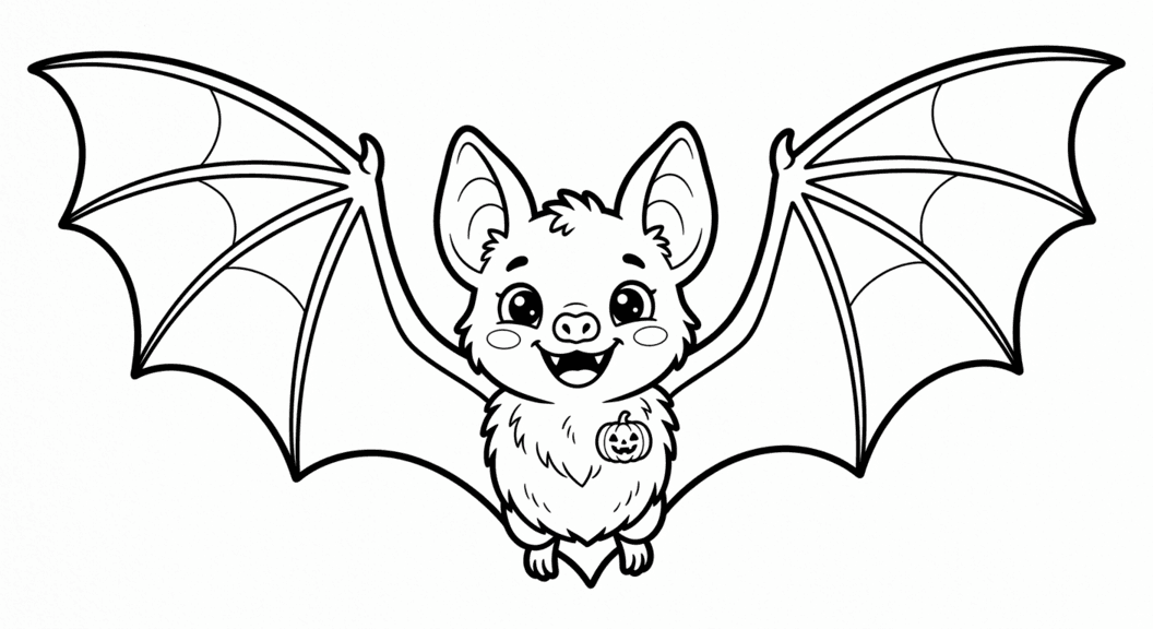 Halloween Fledermaus Ausmalbild