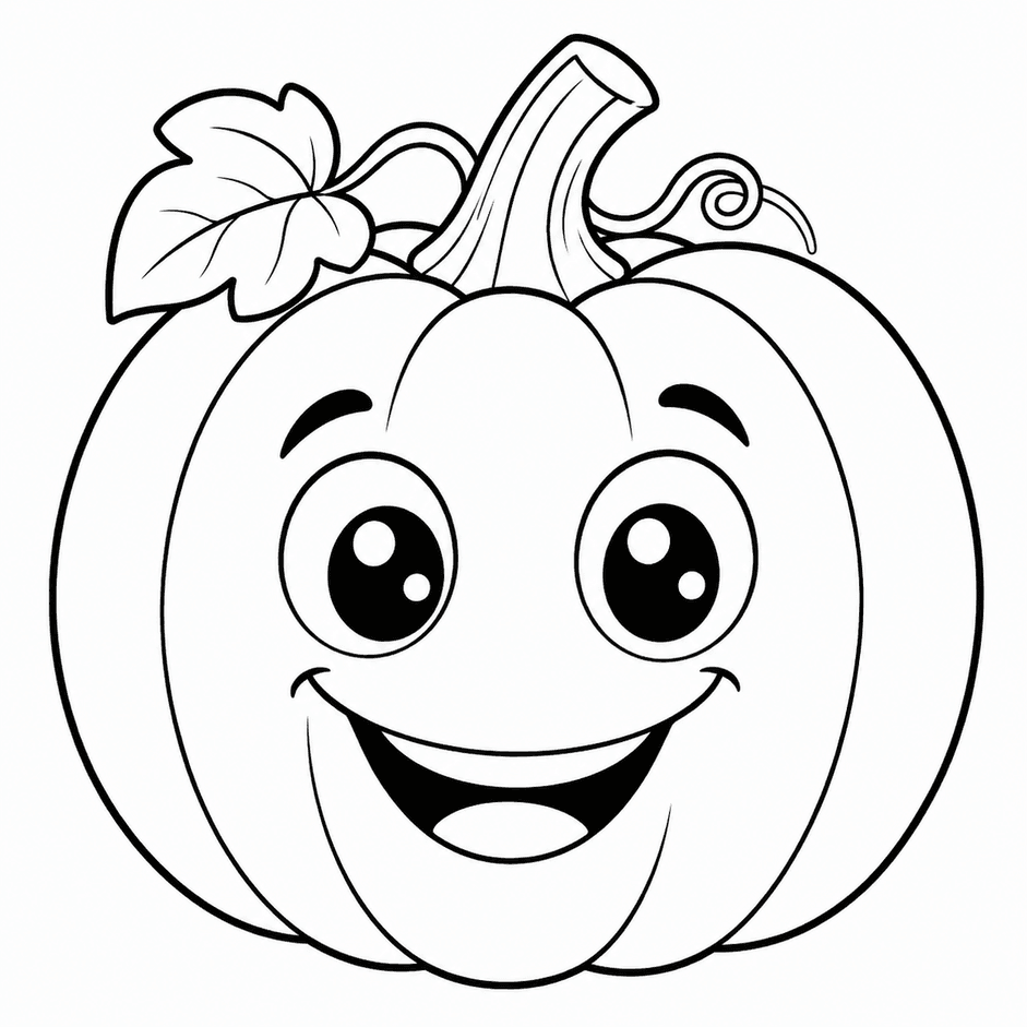 Halloween Kürbis Ausmalbild