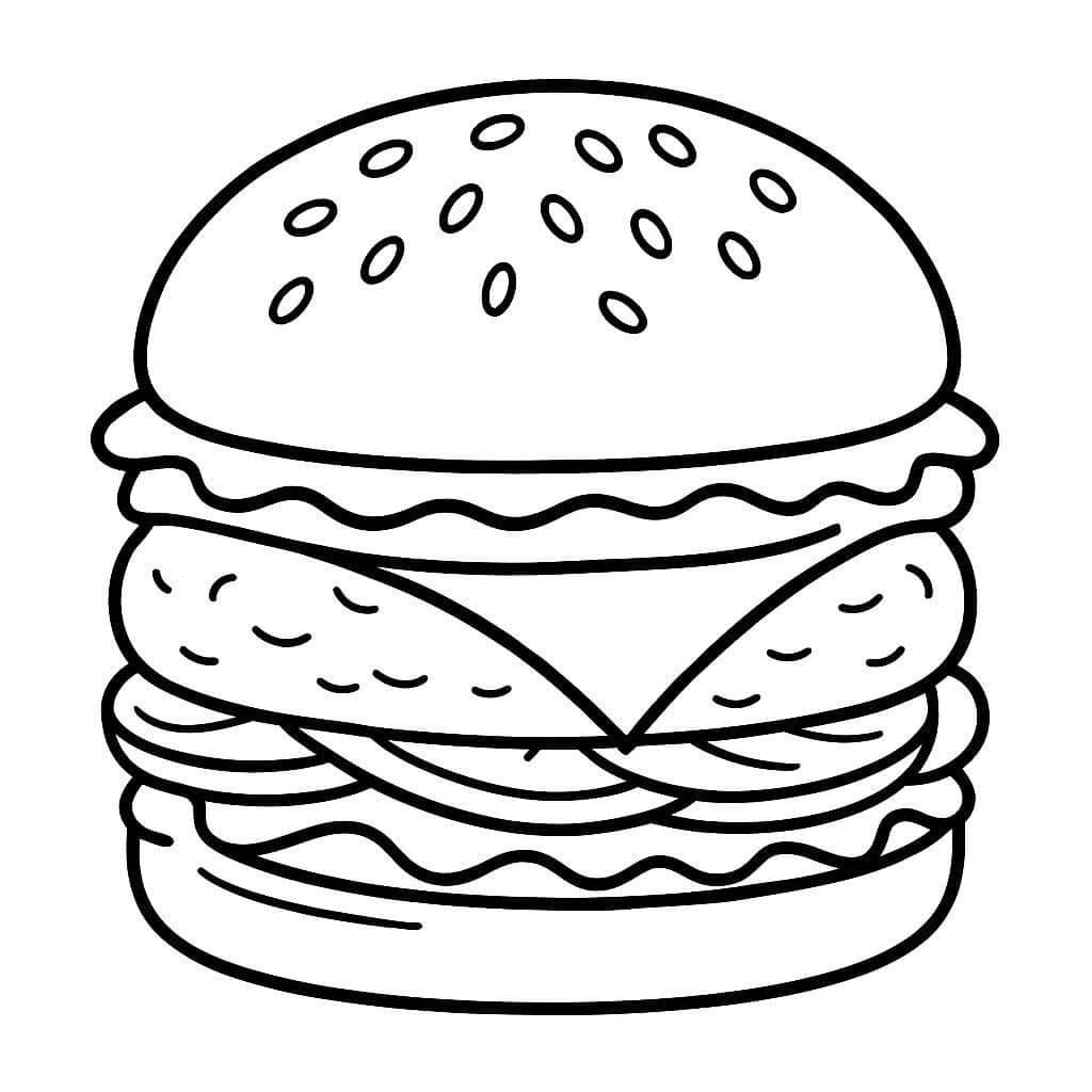 Hamburger Ausmalbild