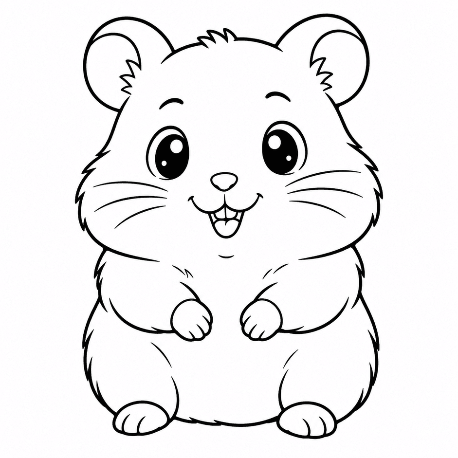 Hamster Ausmalbild