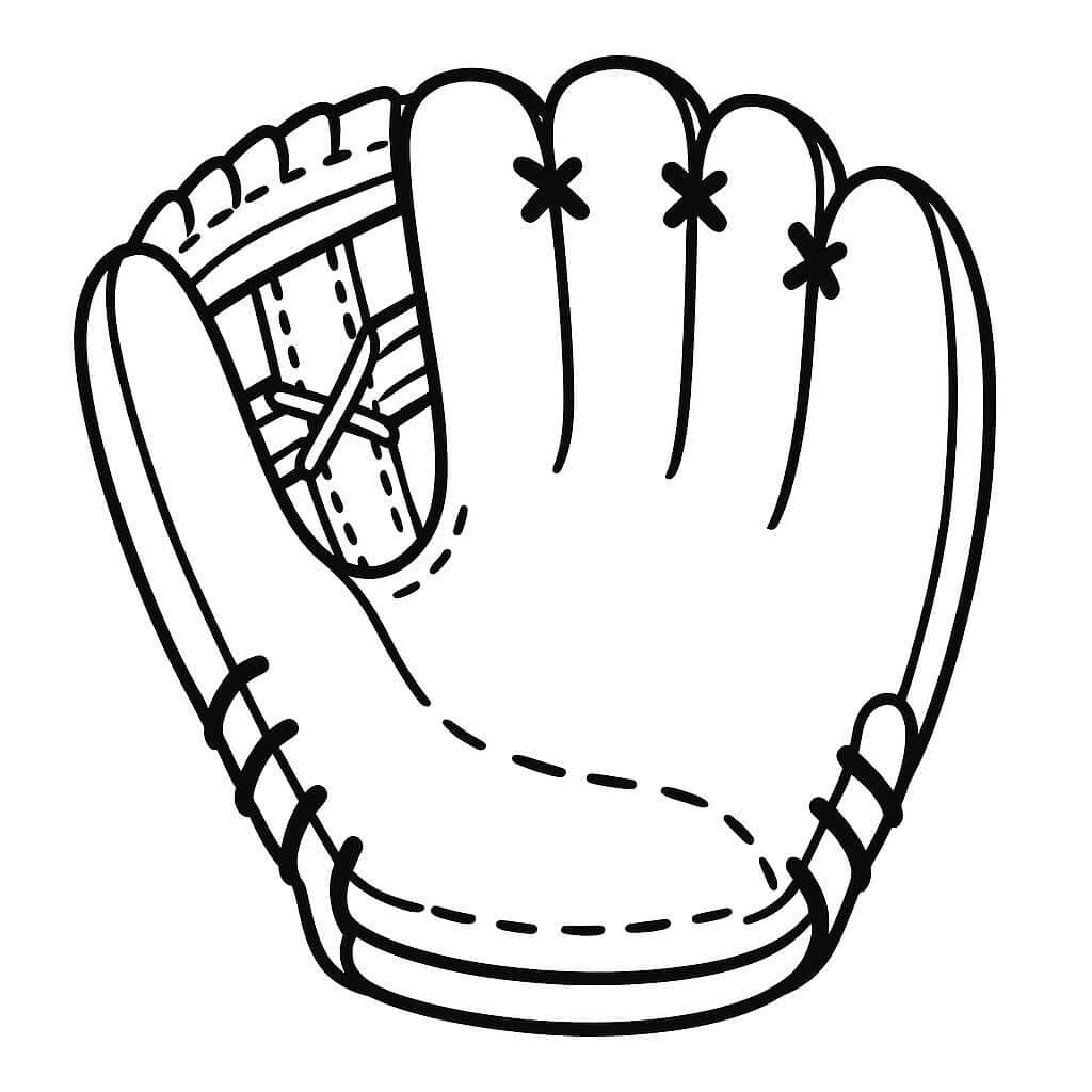 Baseballhandschuh Ausmalbild