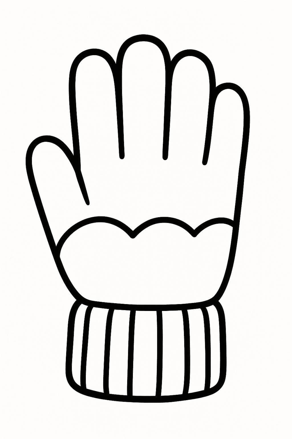 Handschuh Ausmalbild