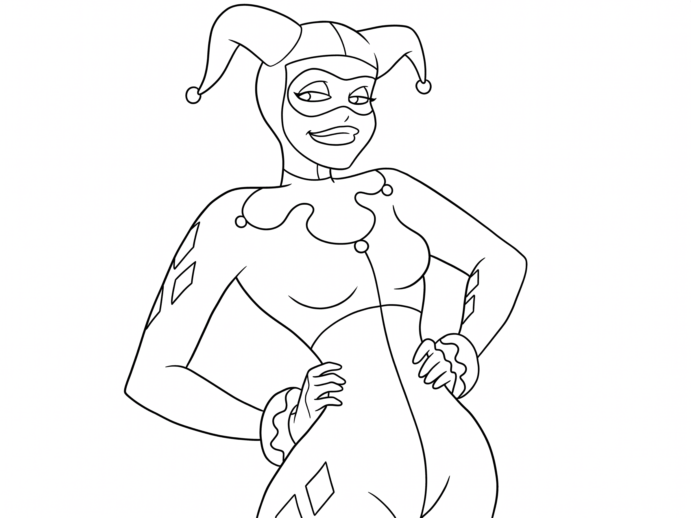 Harley Quinn Comics Ausmalbild