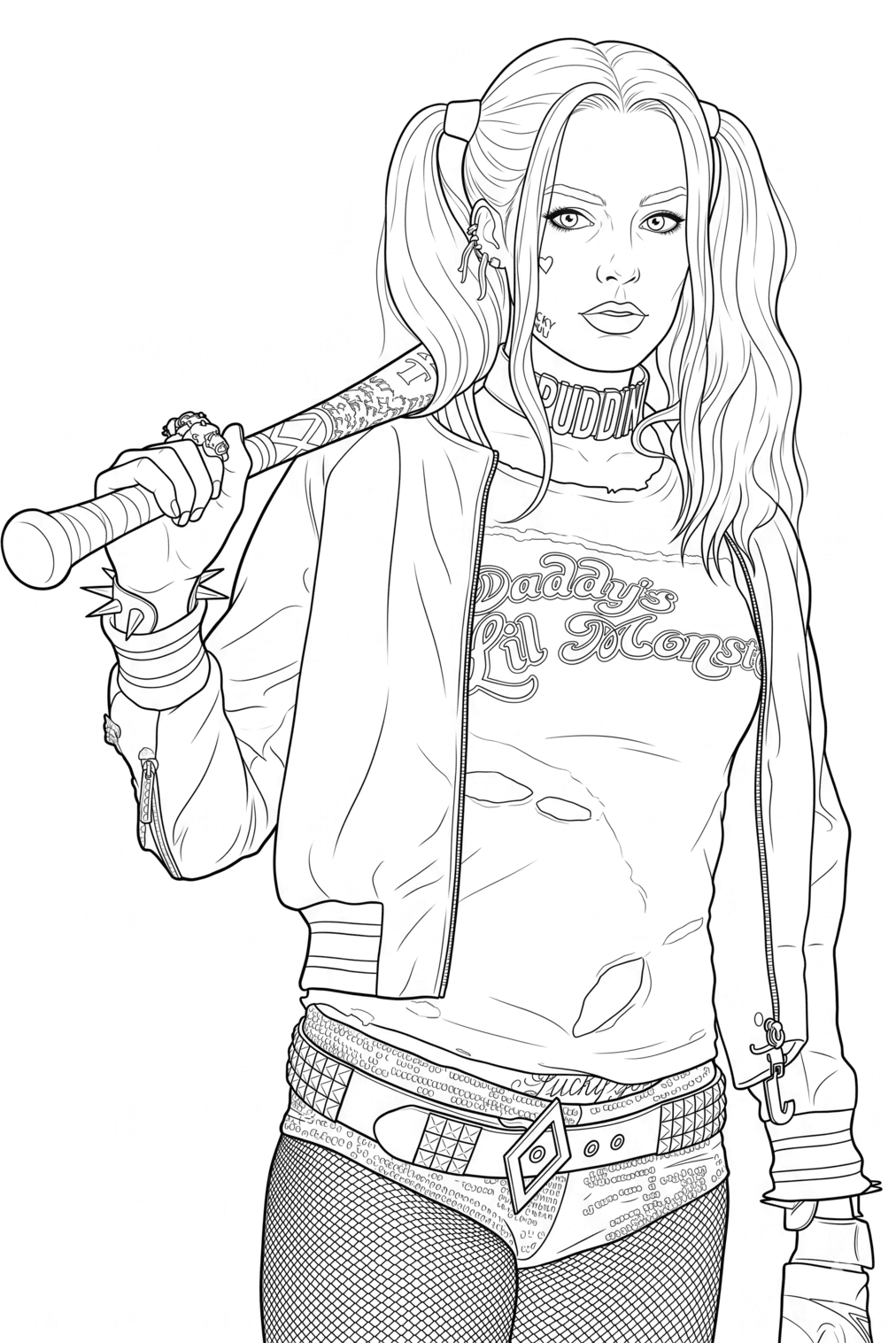 Harley Quinn Margot Robbie Ausmalbild