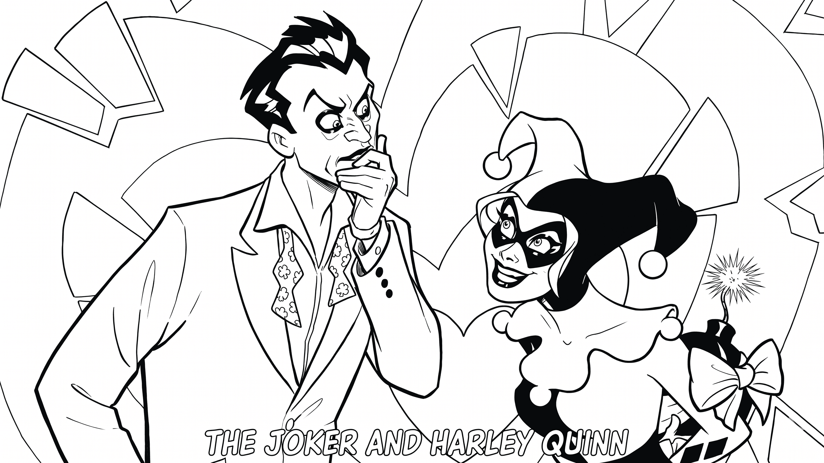 Joker und Harley Quinn Ausmalbild
