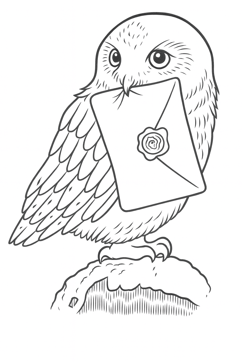 Harry Potter Eule Hedwig Ausmalbild