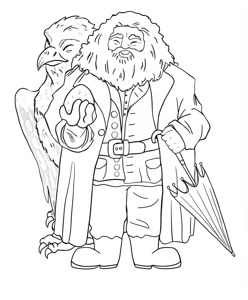 Harry Potter Hagrid Ausmalbild