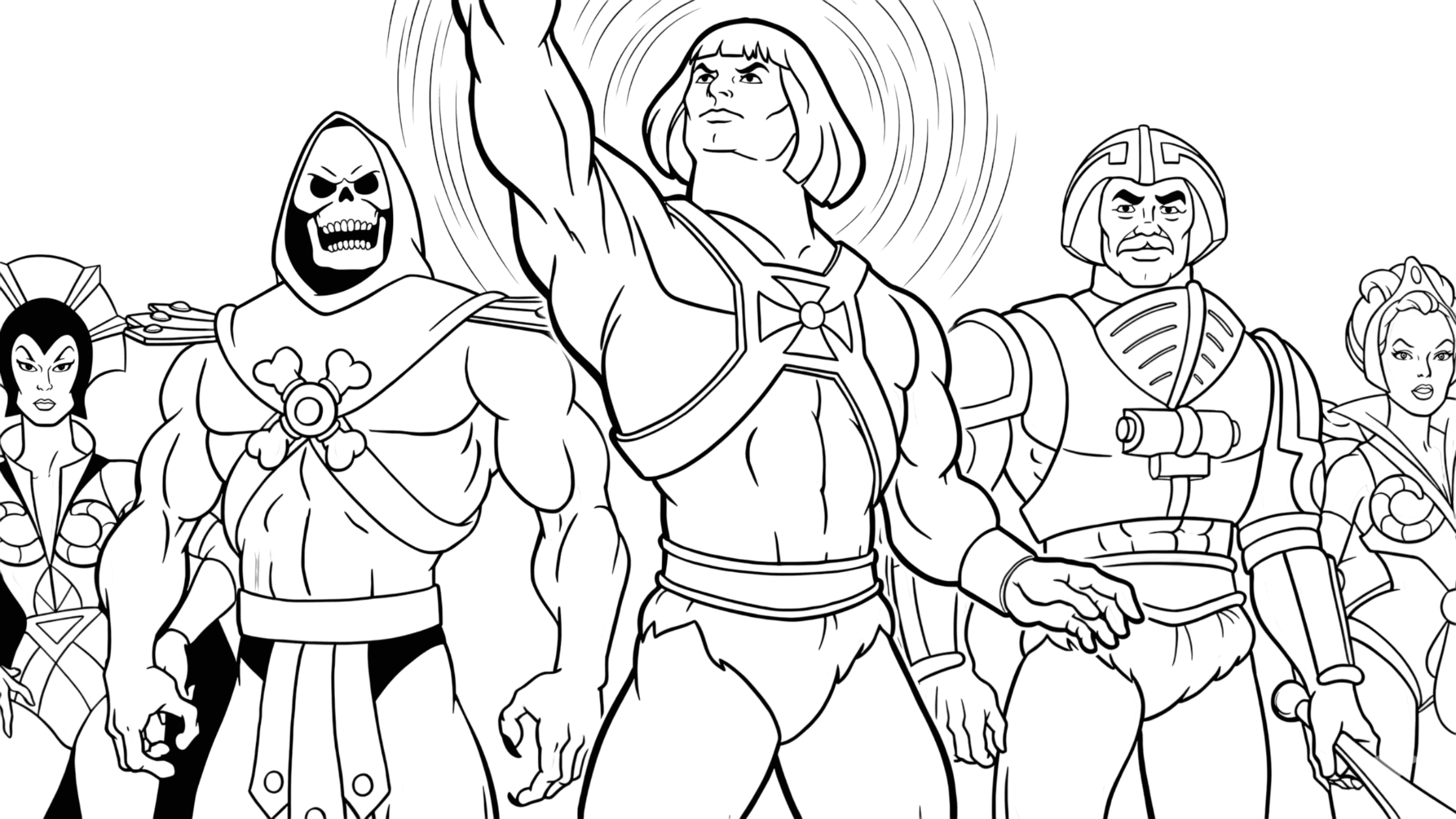 He-Man Charaktere Ausmalbild