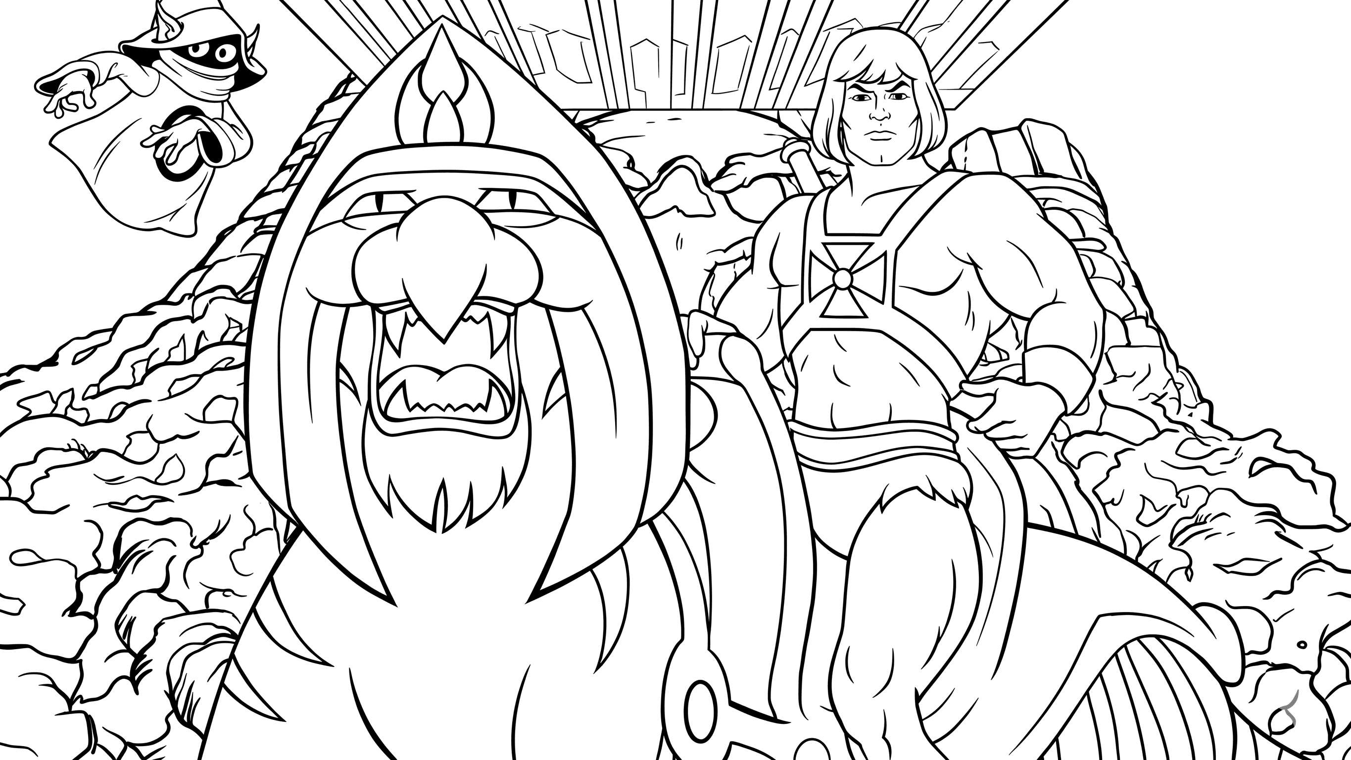 He-Man und Kringer Ausmalbild