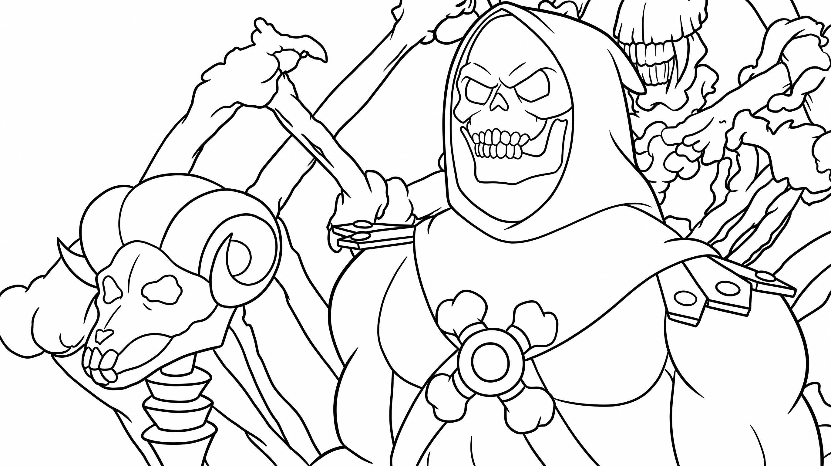 Skeletor Ausmalbild